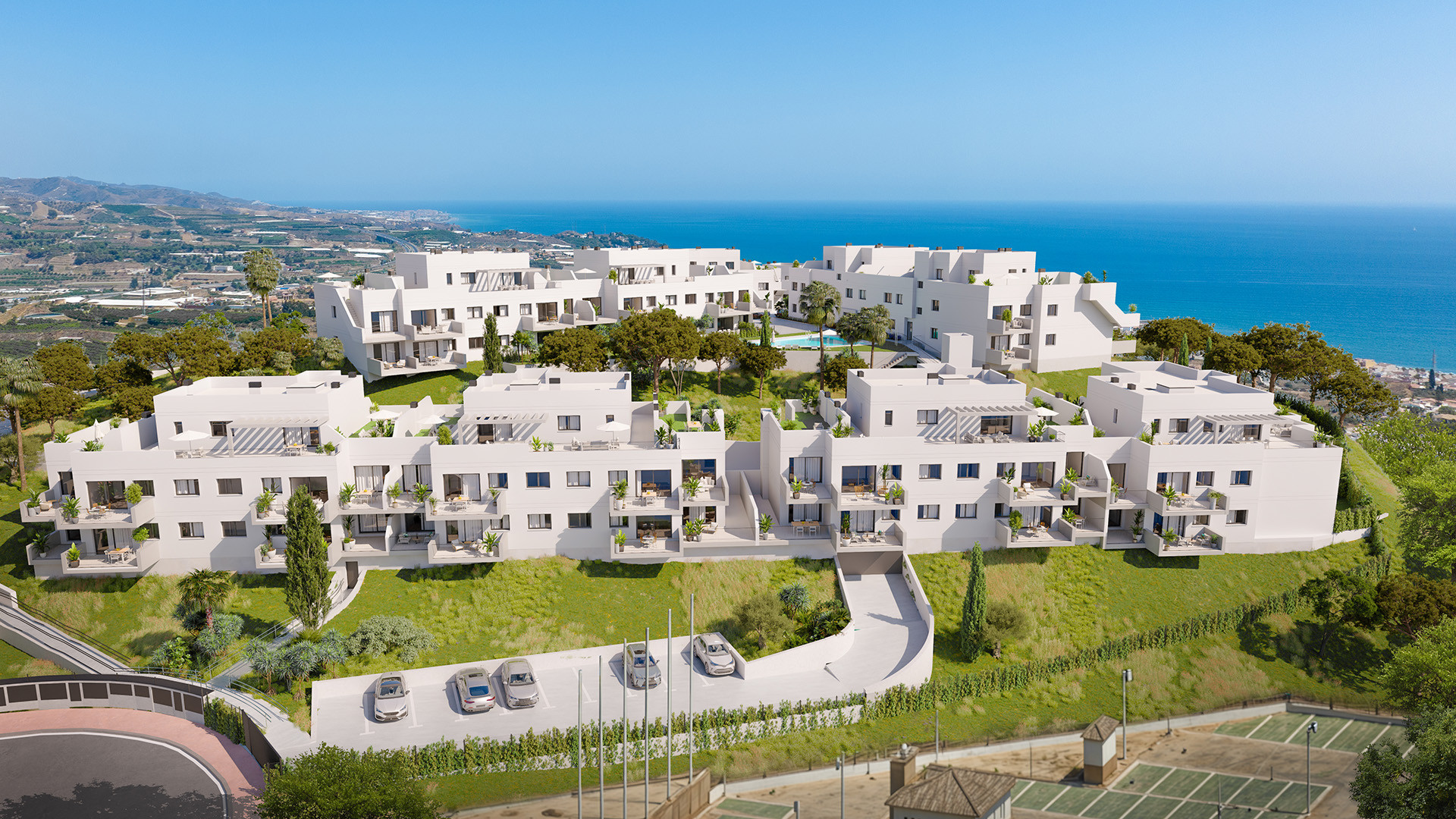 Apartamentos de obra nueva junto al campo de golf y cerca del mar en Vélez-Málaga
