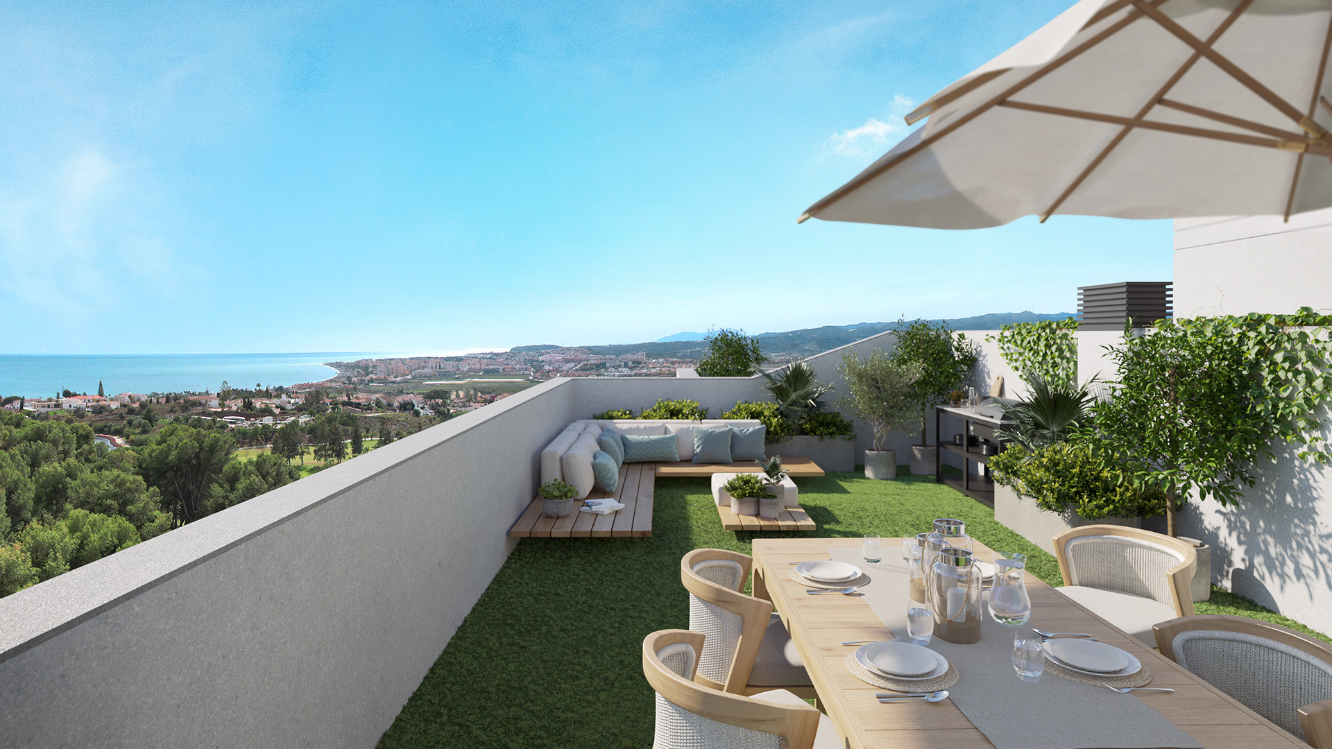 Apartamentos de obra nueva junto al campo de golf y cerca del mar en Vélez-Málaga