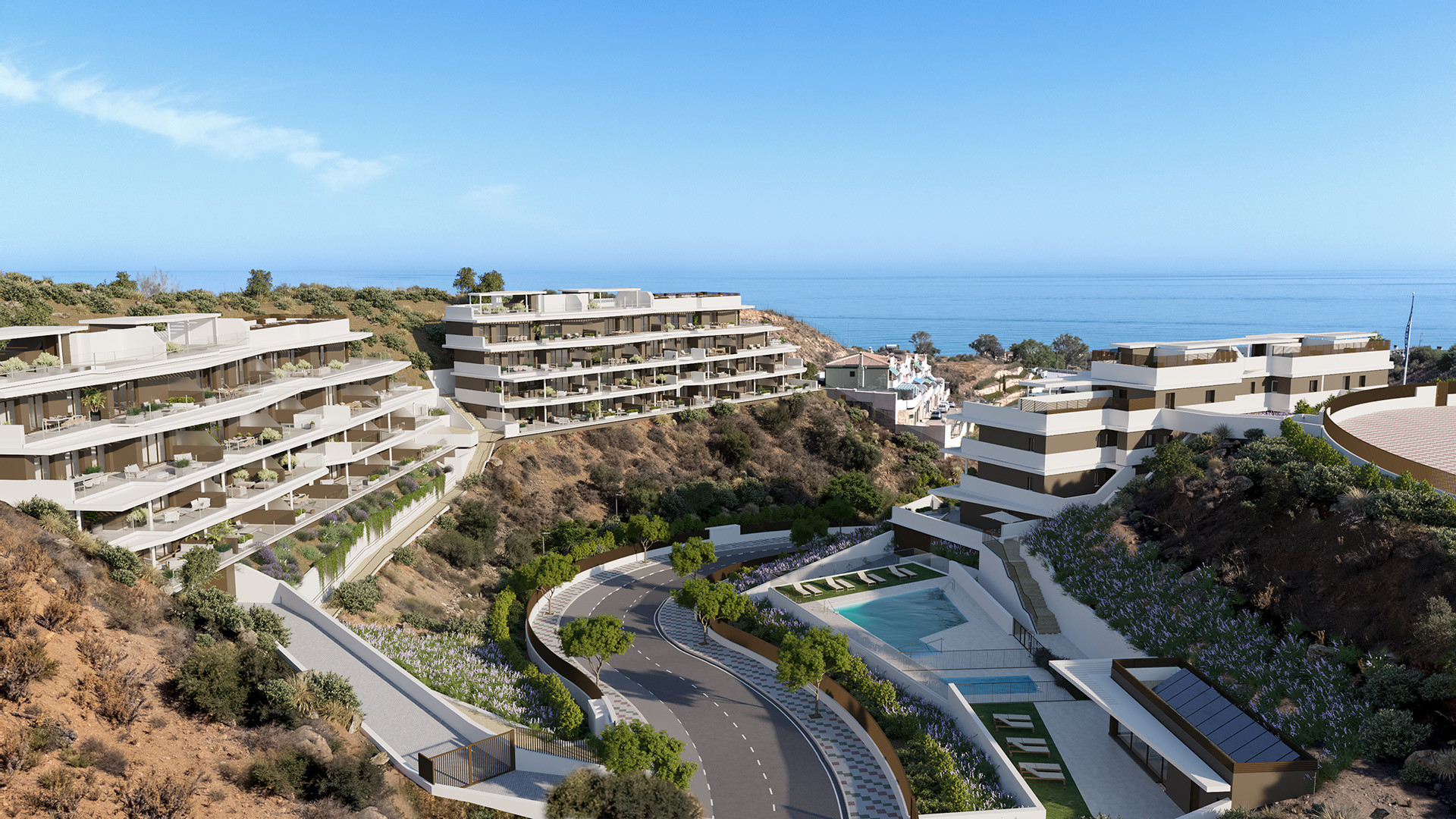 Exclusivas viviendas con amplias terrazas y vistas al mar en Rincón de la Victoria
