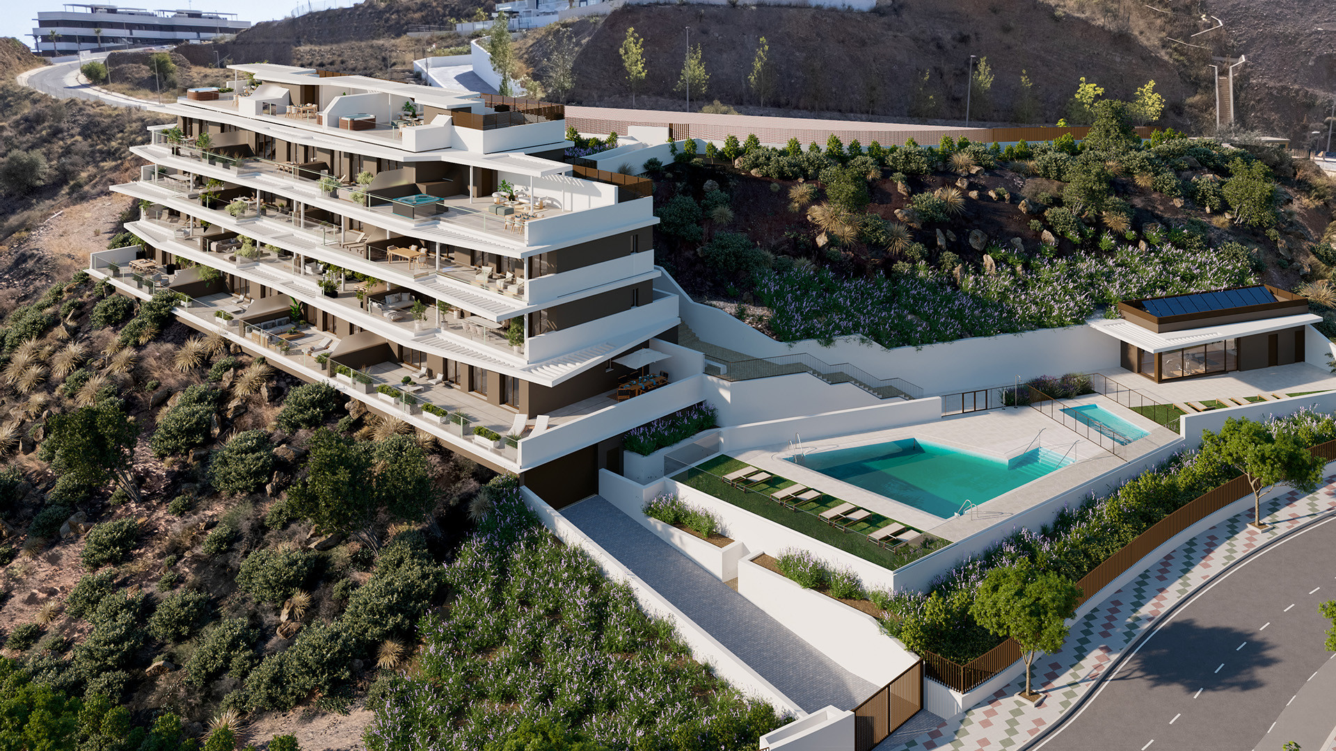 Exclusivas viviendas con amplias terrazas y vistas al mar en Rincón de la Victoria