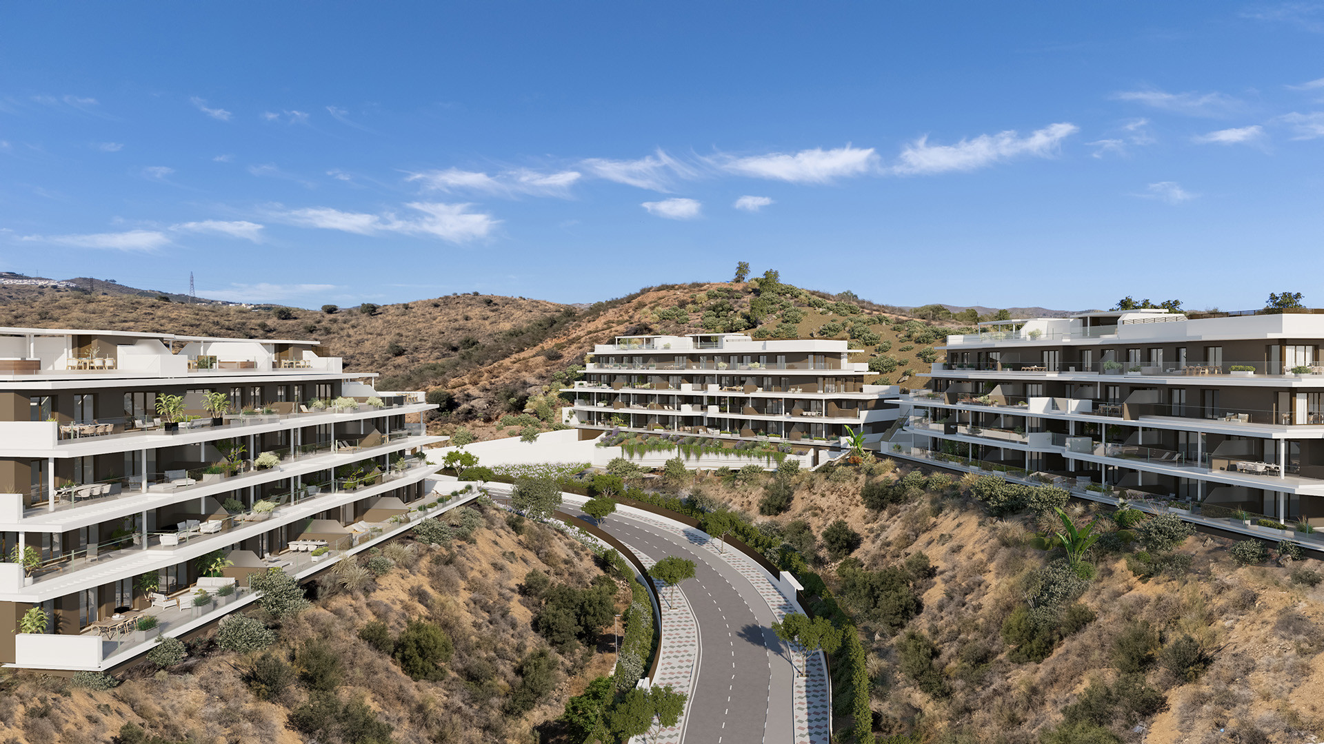 Exclusivas viviendas con amplias terrazas y vistas al mar en Rincón de la Victoria