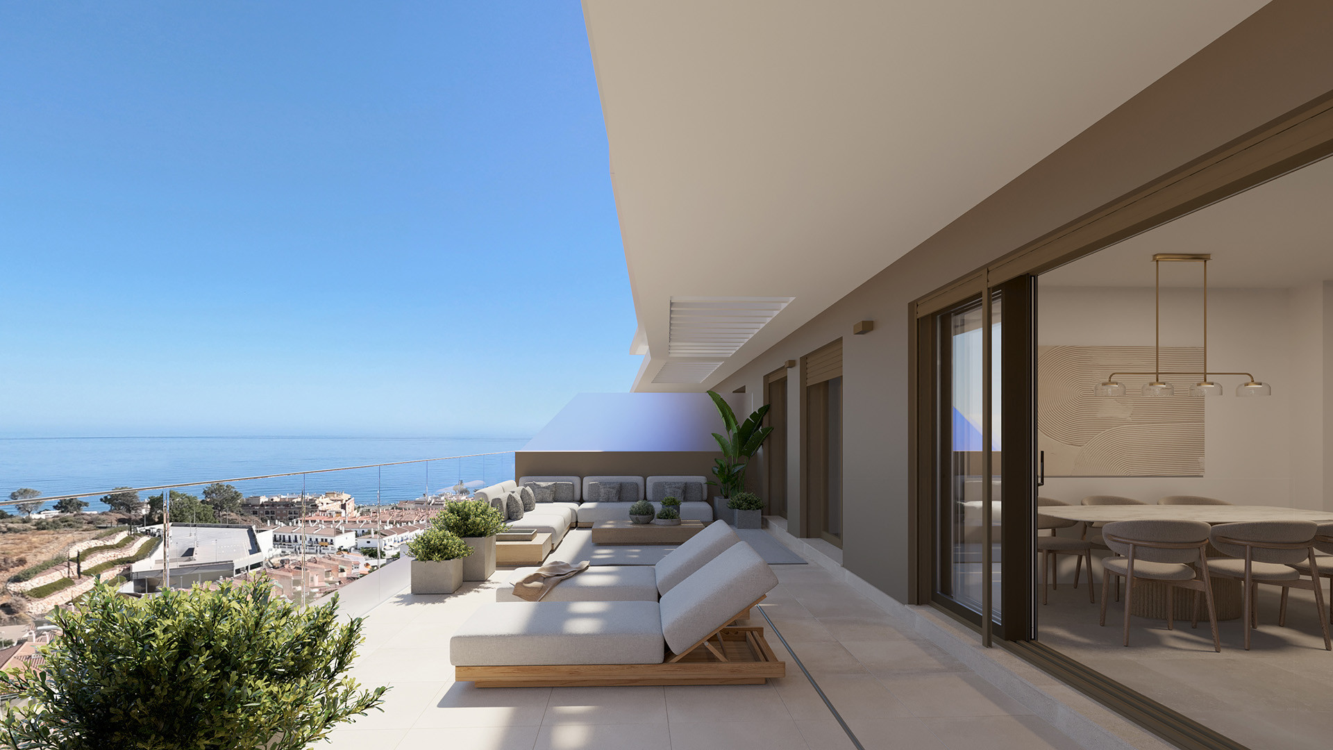 Exclusivas viviendas con amplias terrazas y vistas al mar en Rincón de la Victoria