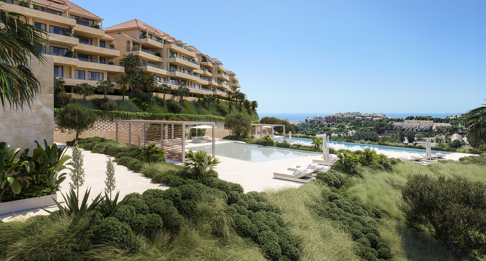 Exclusive homes with ocean views next to Torrequebrada Golf Course