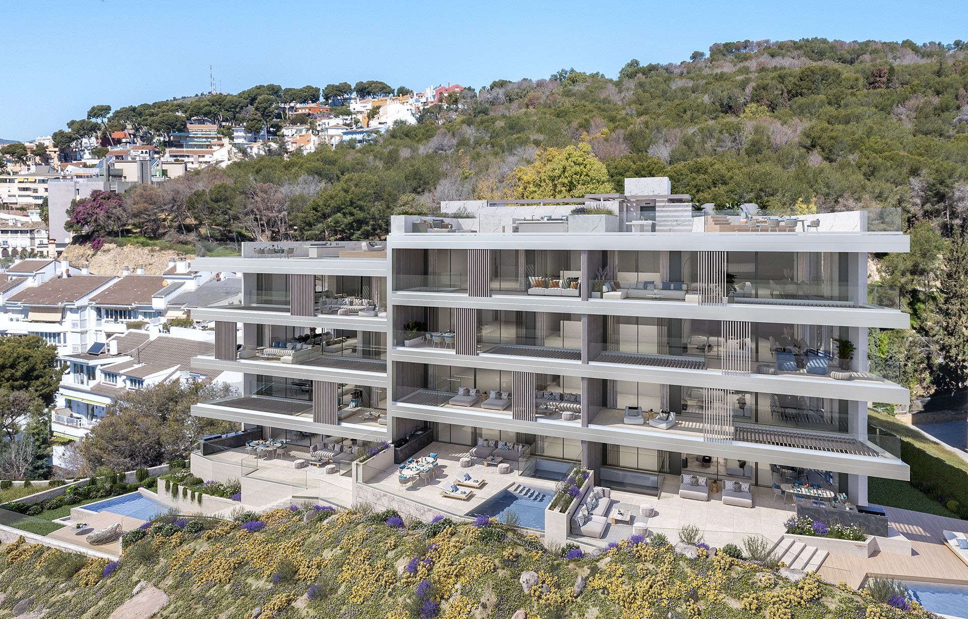 12 exclusive luxury apartments overlooking the Mediterranean