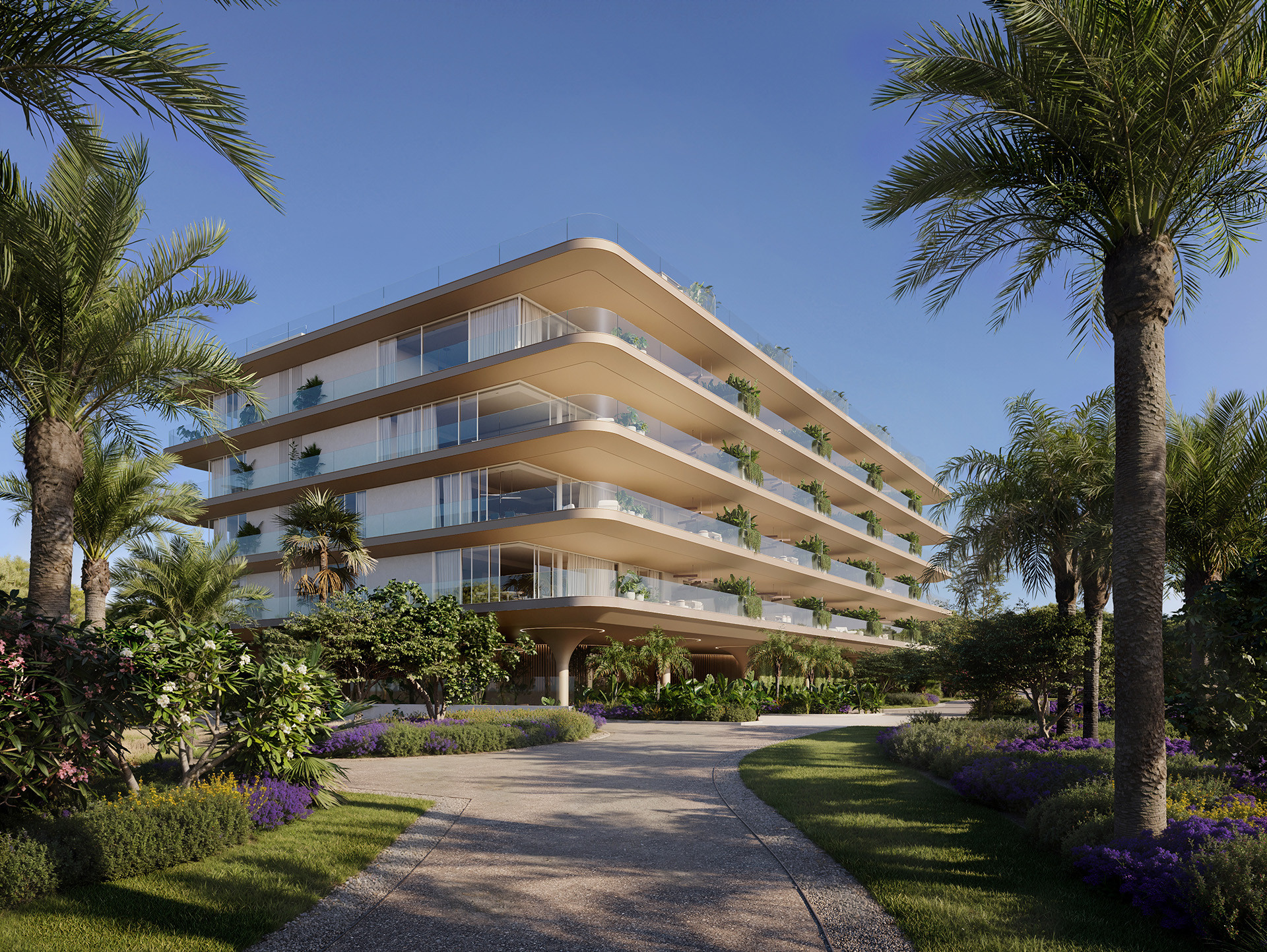 Luxury residential complex with ocean views in Estepona