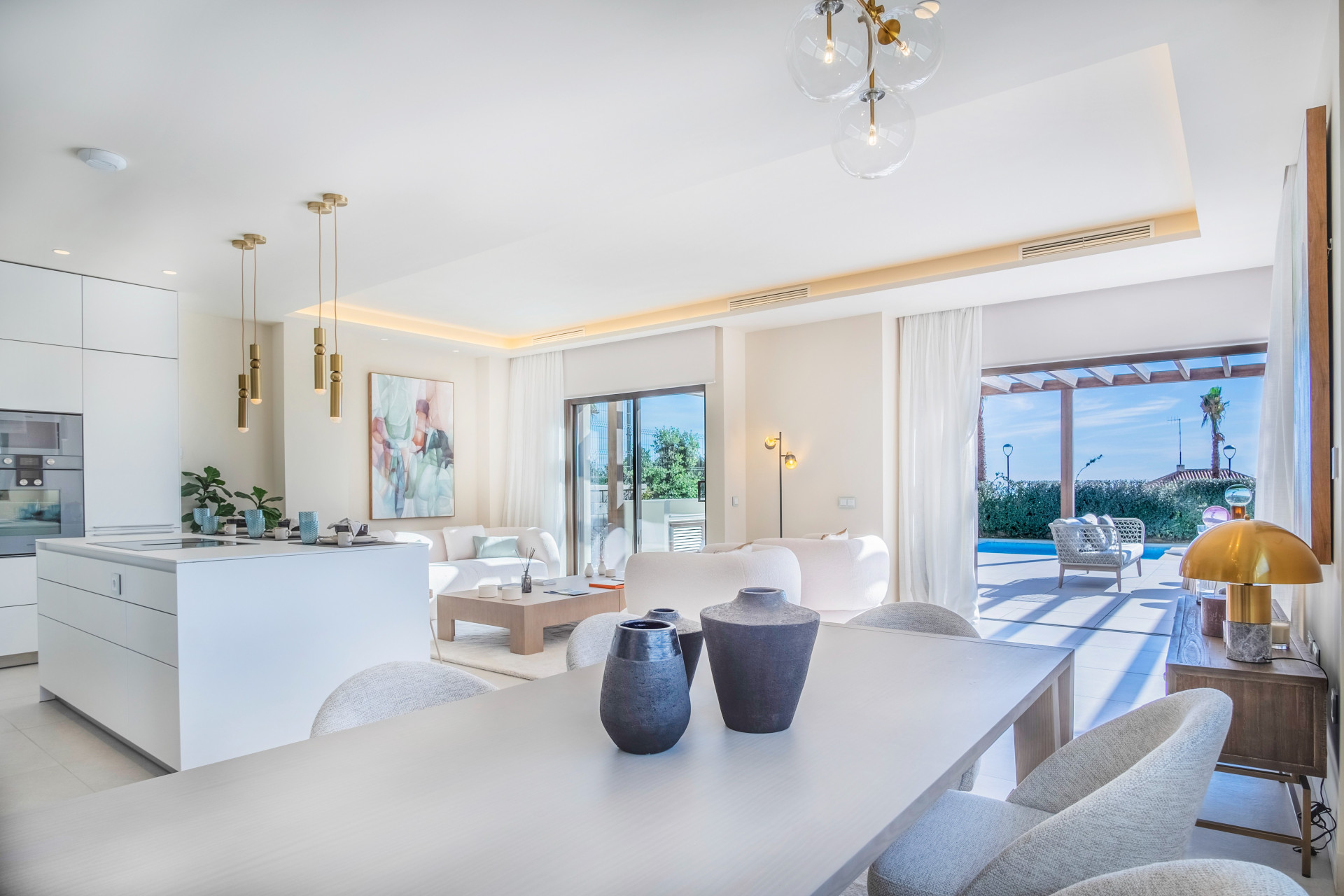Brand new beachfront villa located in prestigious gated community with 24-hour security