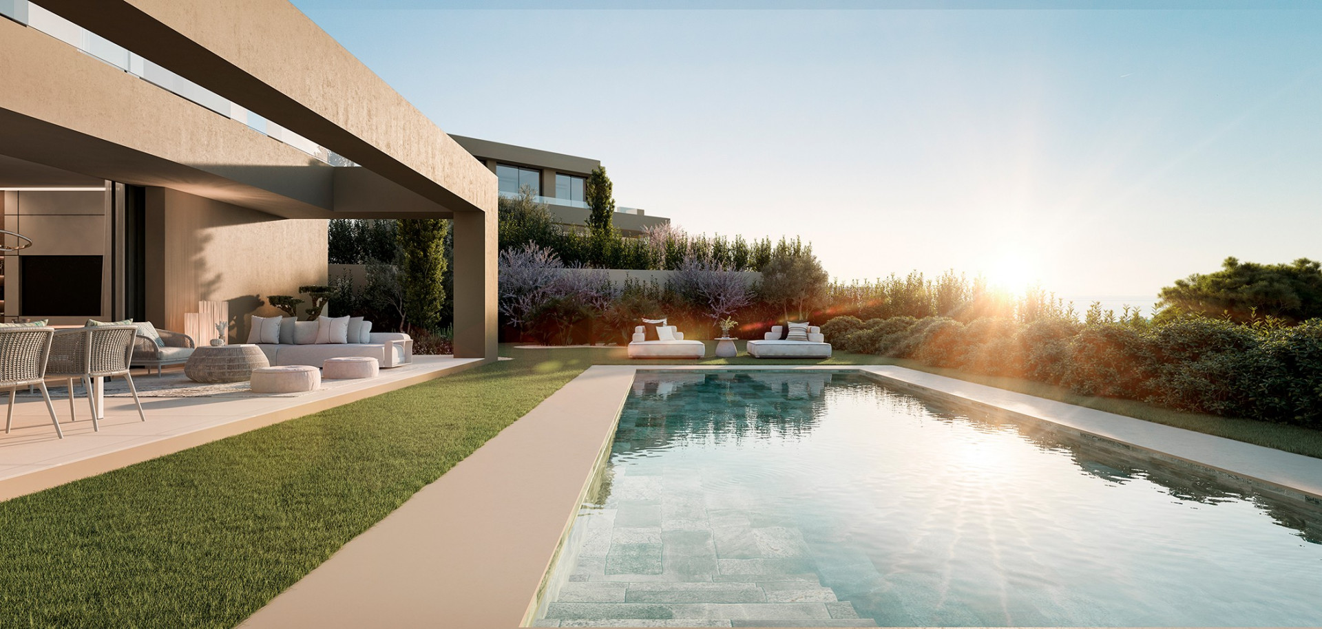 Brand new gated community of luxury contemporary villas with private pool and amazing panoramic sea views in La Alqueria