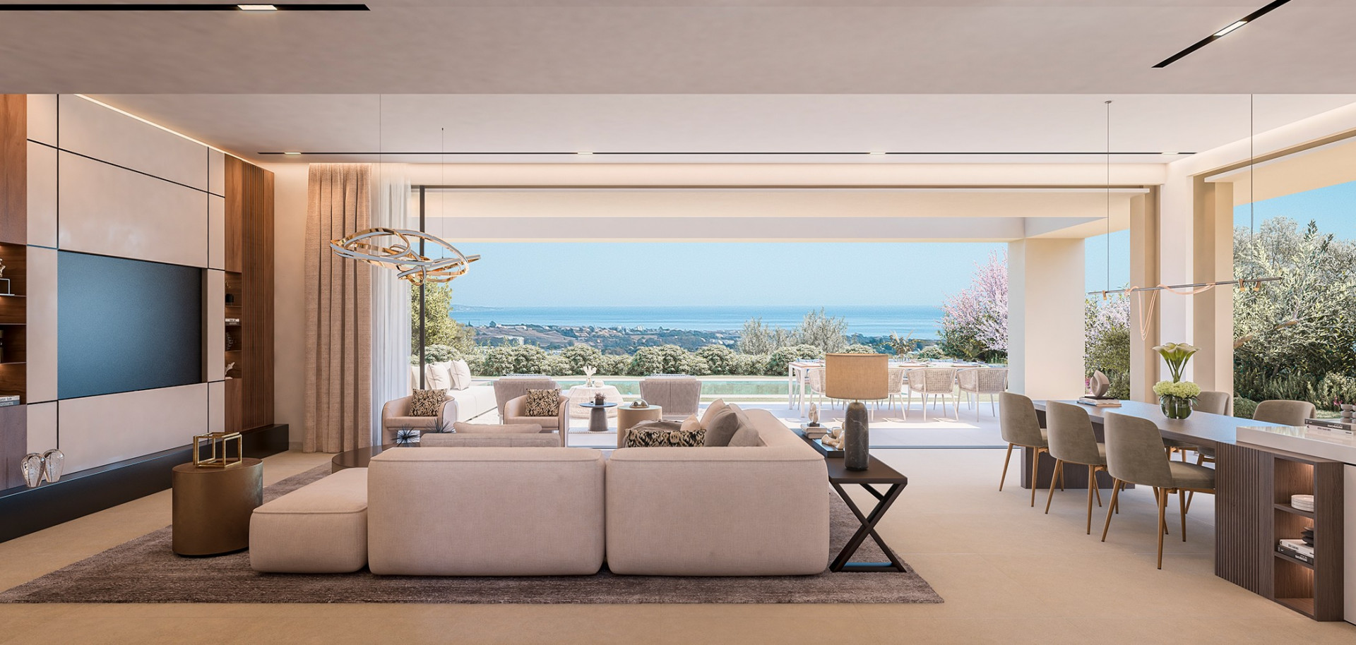 Brand new gated community of luxury contemporary villas with private pool and amazing panoramic sea views in La Alqueria
