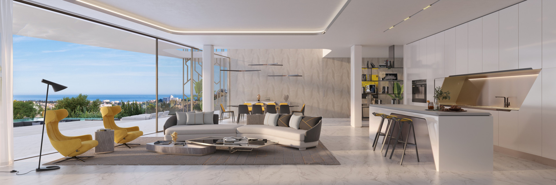 Exclusiva promoción residencial en Benahavís personalizadas con un diseño moderno influenciado por Automobili Lamborghini