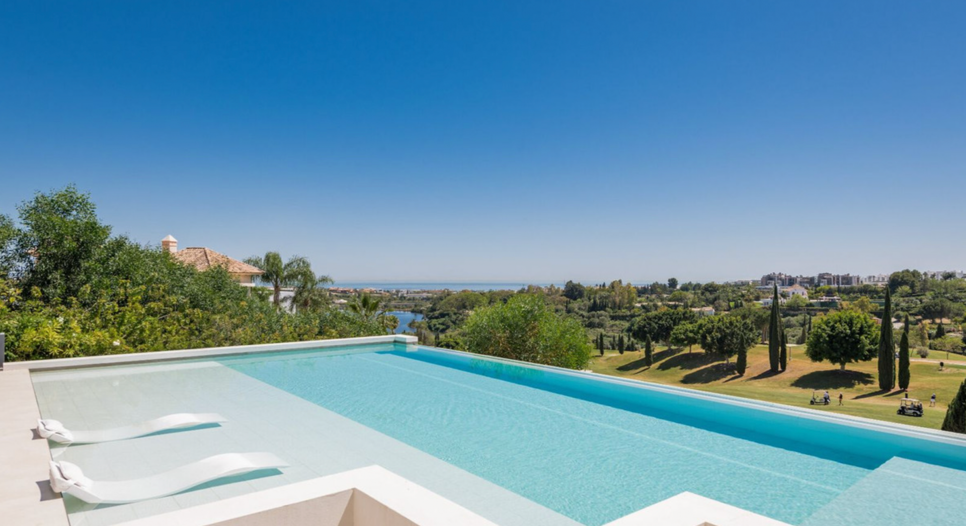 Three-storey, 5-bedroom luxury home  with amazing open sea views within Los Flamingos Golf Resort