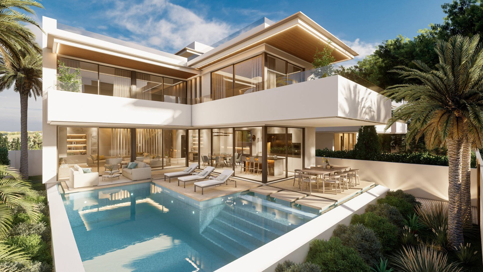 Exclusive villa project located in the privileged location of Cortijo Blanco, only 200 meters away from the beach and a short distance from Puerto Banús and Marbella
