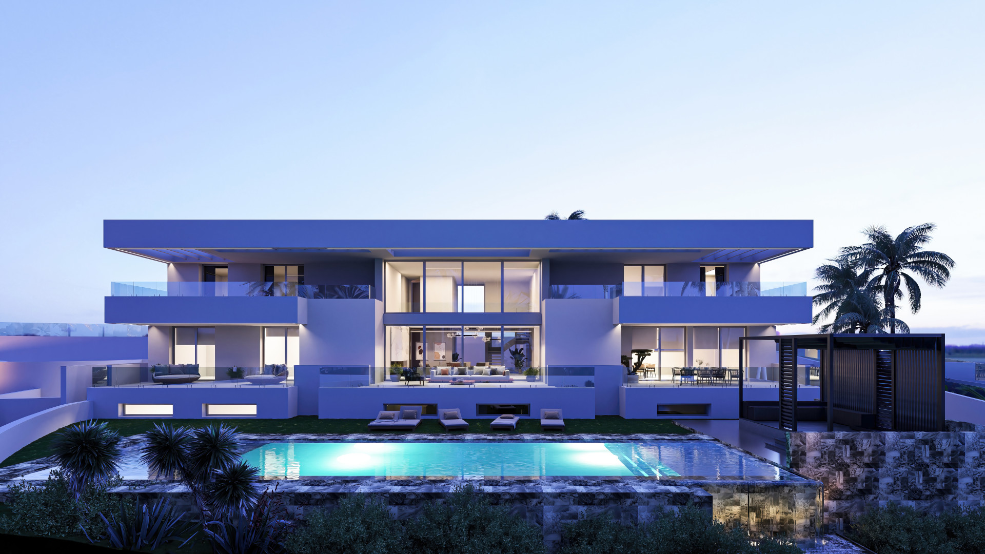 Villa contemporánea de nueva construcción en Paraiso Alto