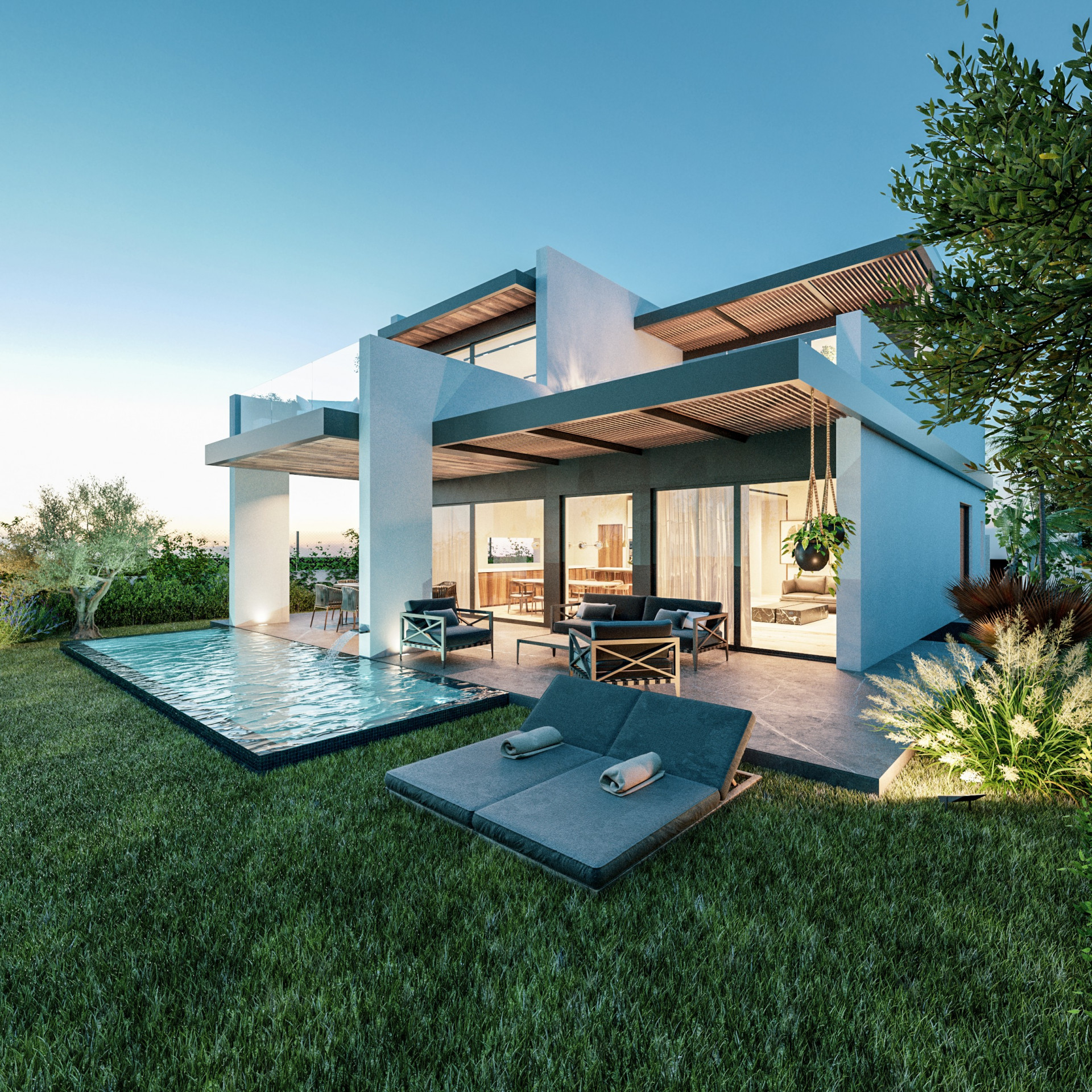 Exclusive complex of 8 contemporary villas set in the heart of Golf Triangle