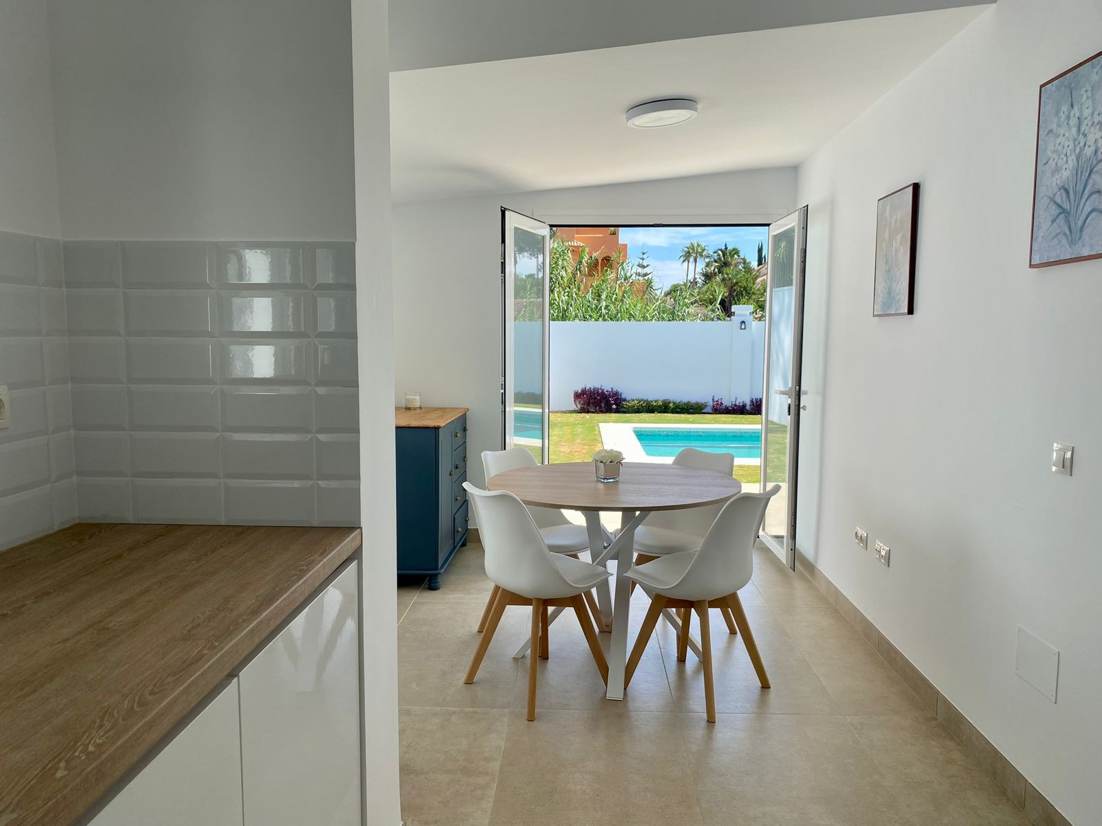 Beautiful fully renovated beachside villa, enjoying spacious terraces, garden and private pool in El Saladillo