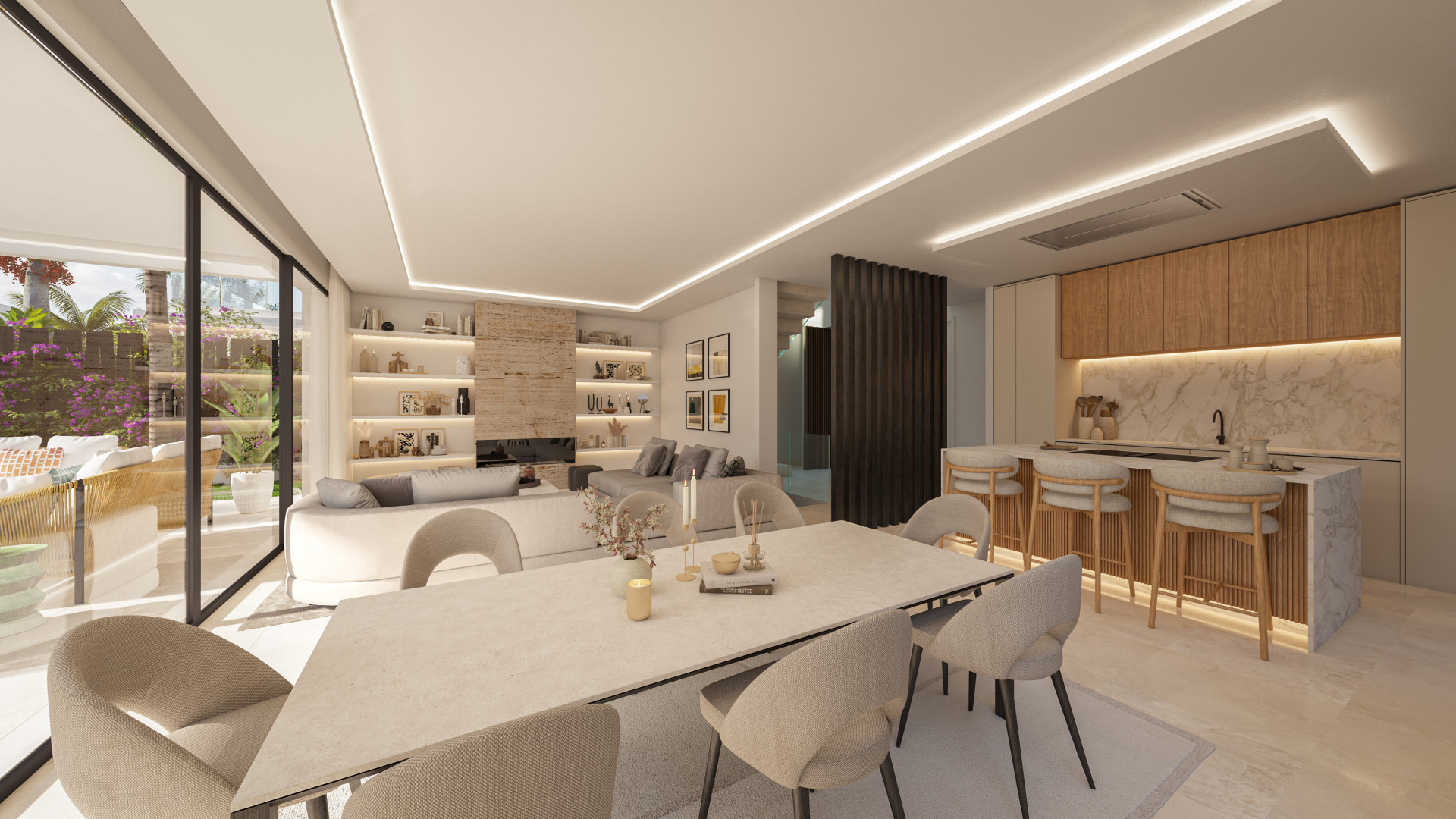 Exclusive collection of 14 designer villas in a natural setting and a strategic location in one of the best areas around Marbella, El Campanario Golf & Country Club