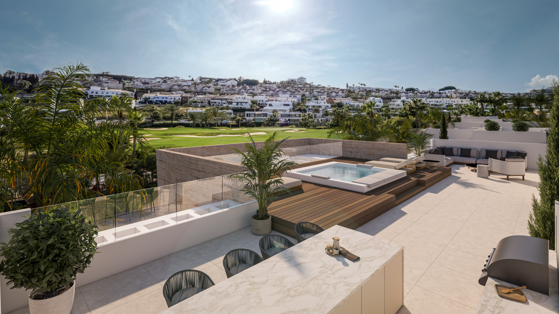 Exclusive collection of 14 designer villas in a natural setting and a strategic location in one of the best areas around Marbella, El Campanario Golf & Country Club