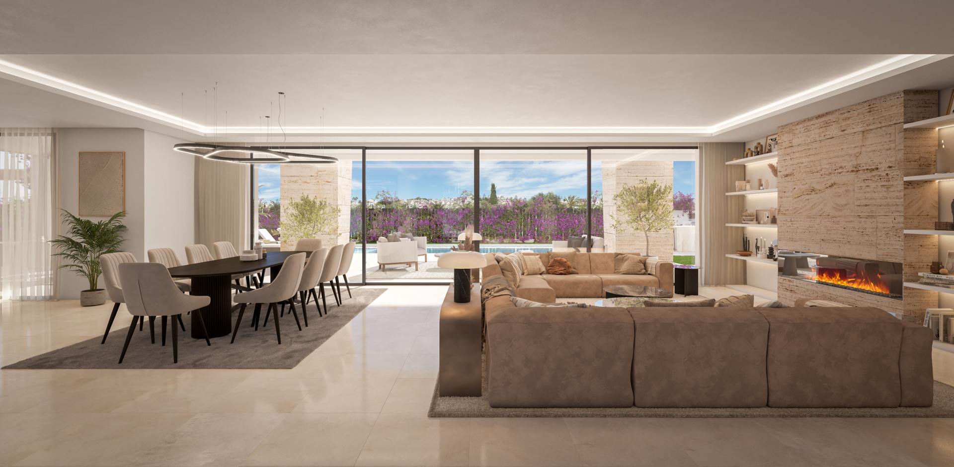Exclusive collection of 14 designer villas in a natural setting and a strategic location in one of the best areas around Marbella, El Campanario Golf & Country Club