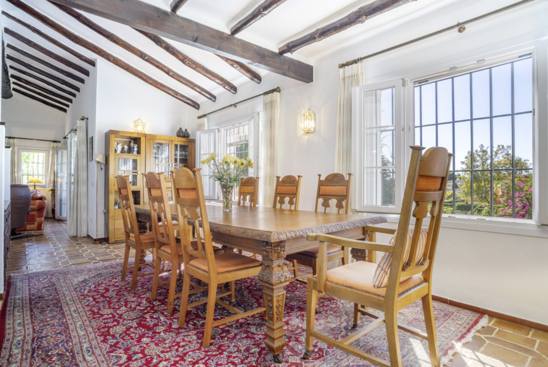 Charming rustic traditional style family villa set in a nice mature garden,  front line golf  in Guadalmina Alta