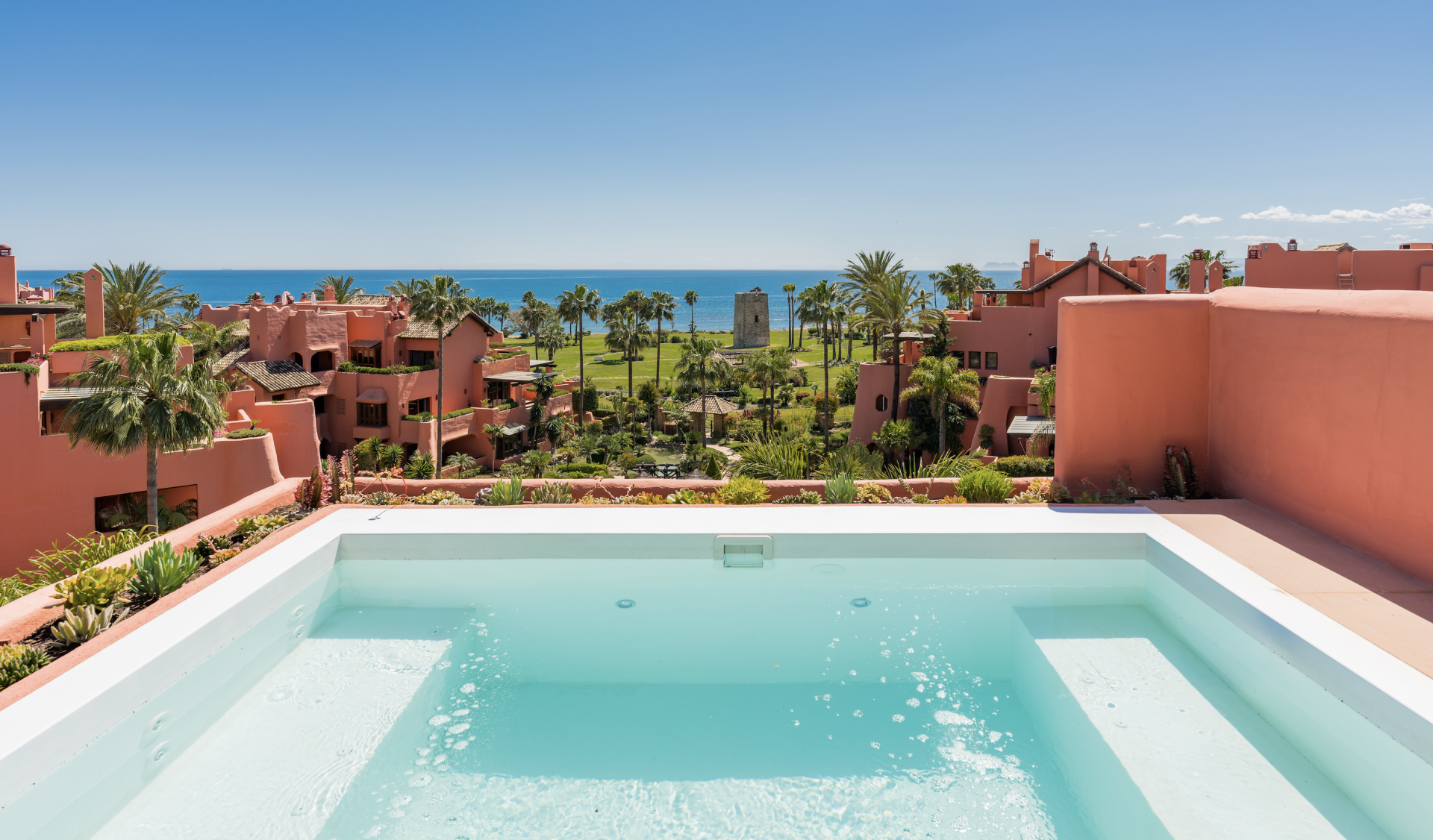 Exceptional duplex penthouse, nestled in the heart of an exclusive first line beach urbanization