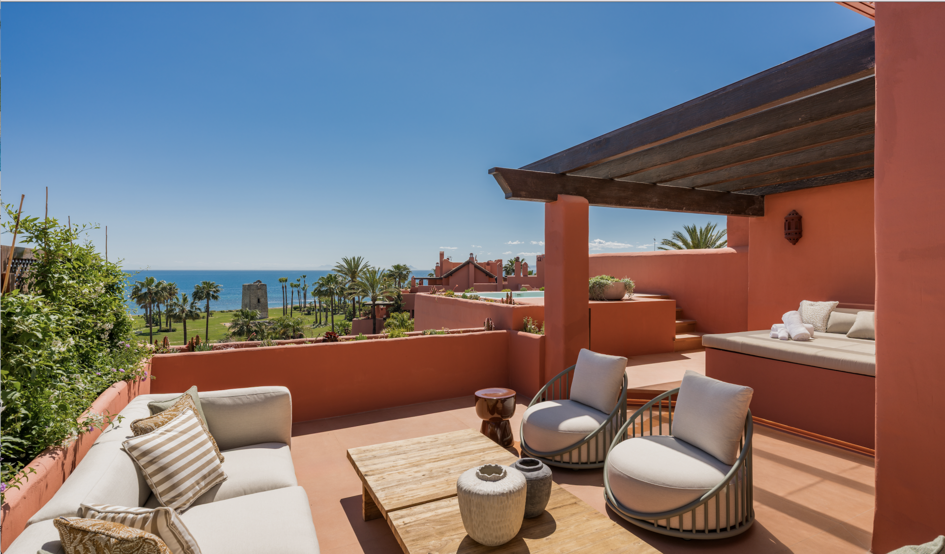 Exceptional duplex penthouse, nestled in the heart of an exclusive first line beach urbanization