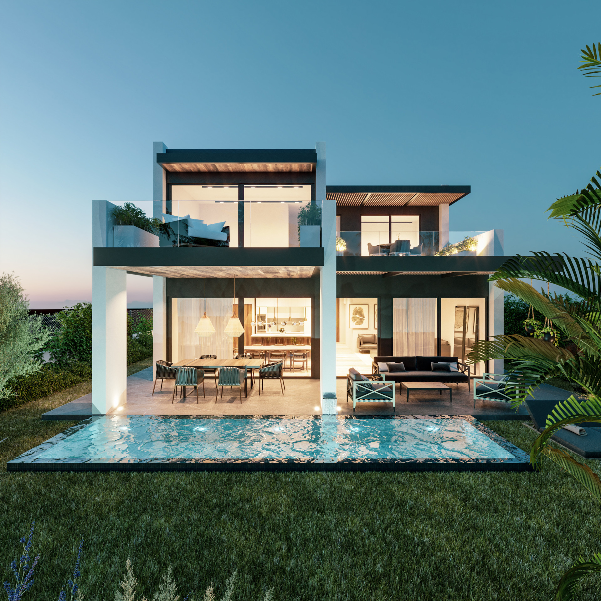 Qlistings - Modern new villa tucked away on the prime New Golden Mile for sale in El Campanario, Estepona Property Image