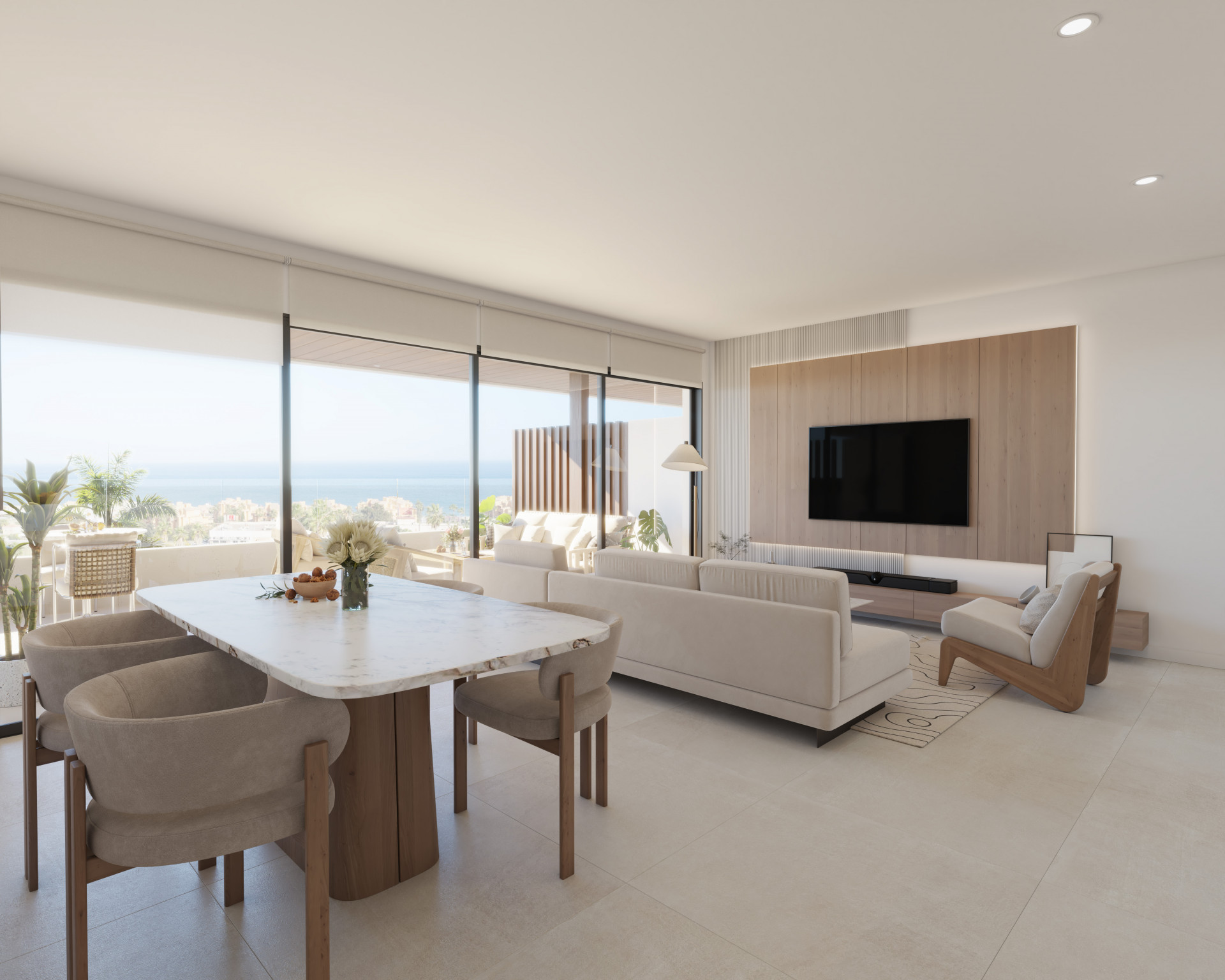 Moderno Apartamento de Obra Nueva con Vistas al Mar en Los Hidalgos, Manilva