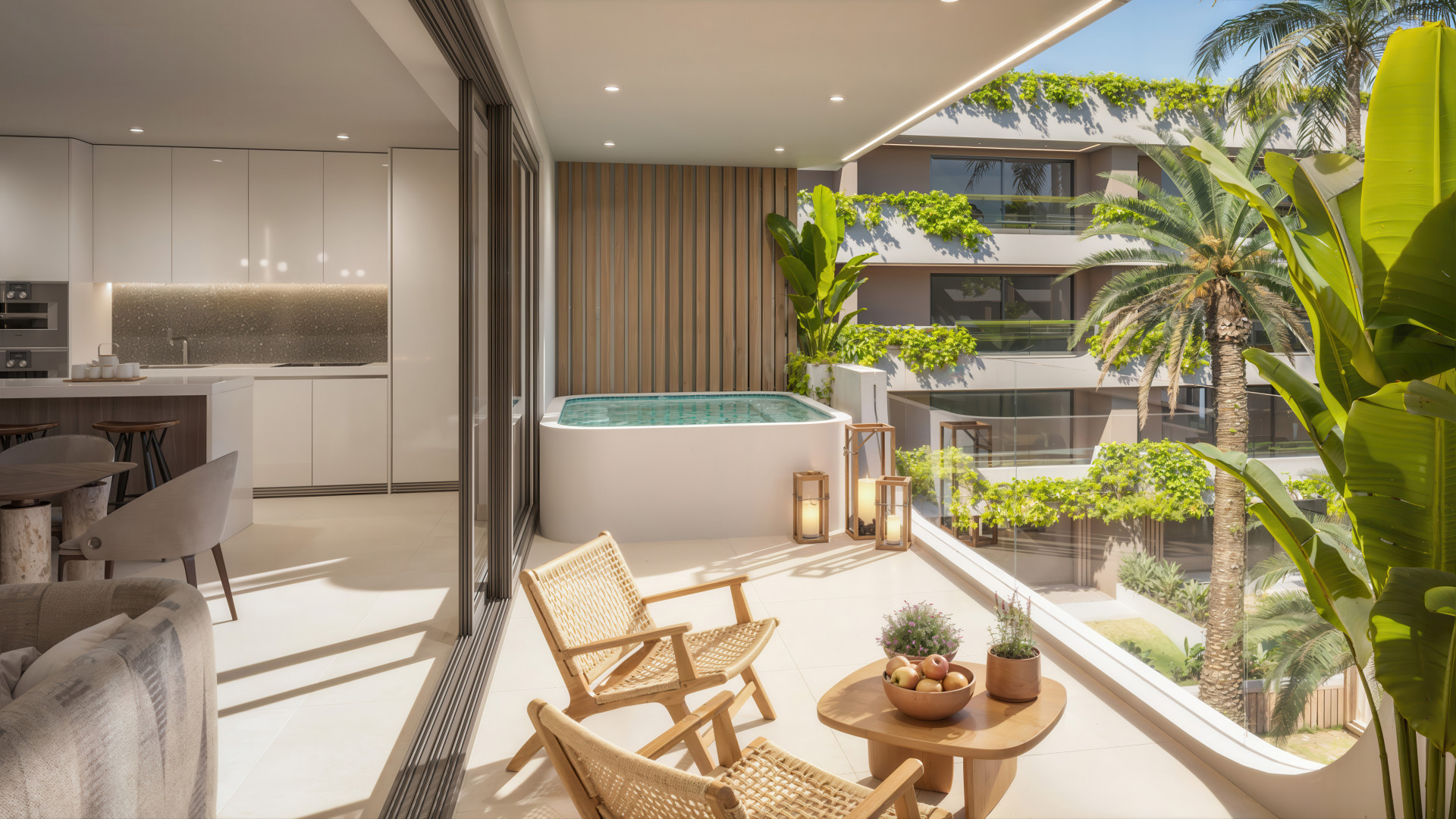 Three Bedroom Ground-Floor Apartment with Private Garden and Beach-Style Pool in Marbella West