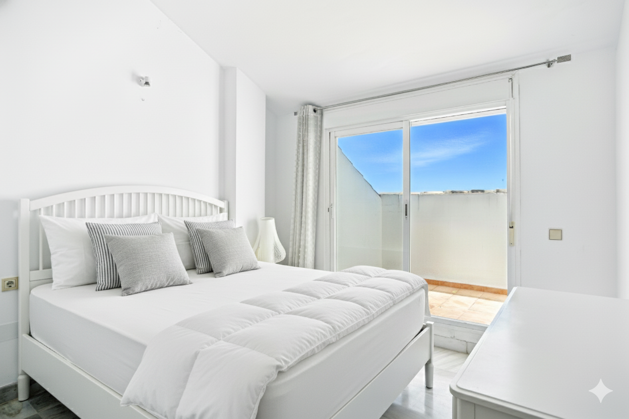 Ático dúplex orientado al sur con vistas al mar, situado en la comunidad de Pinos de Nagüeles, en Marbella ́sGolden Mile