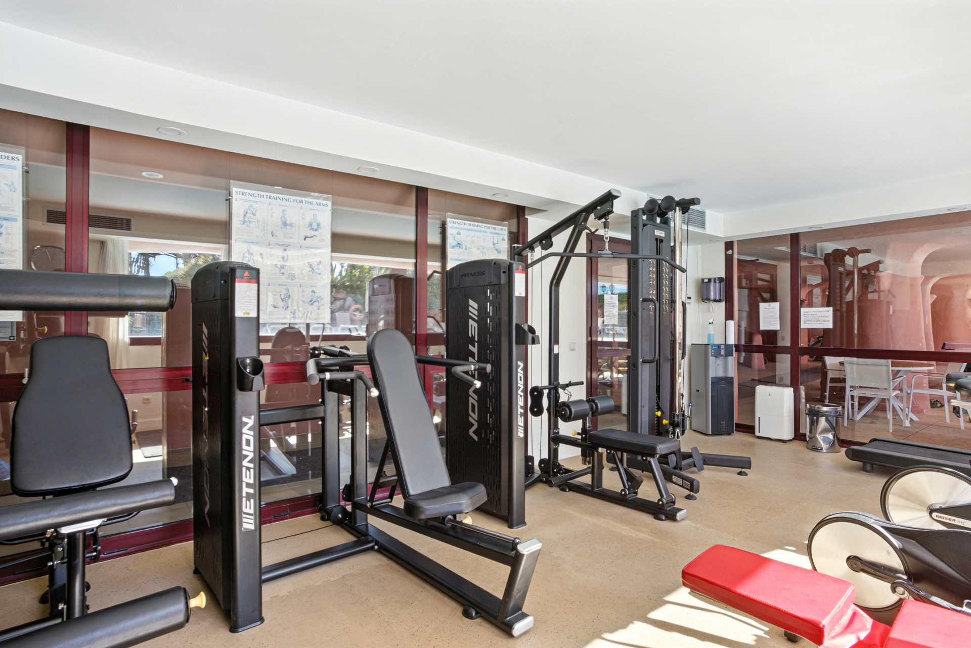 Immaculate three bedroom west facing ground floor apartment in the prestigious and gated beachfront community Menara Beach