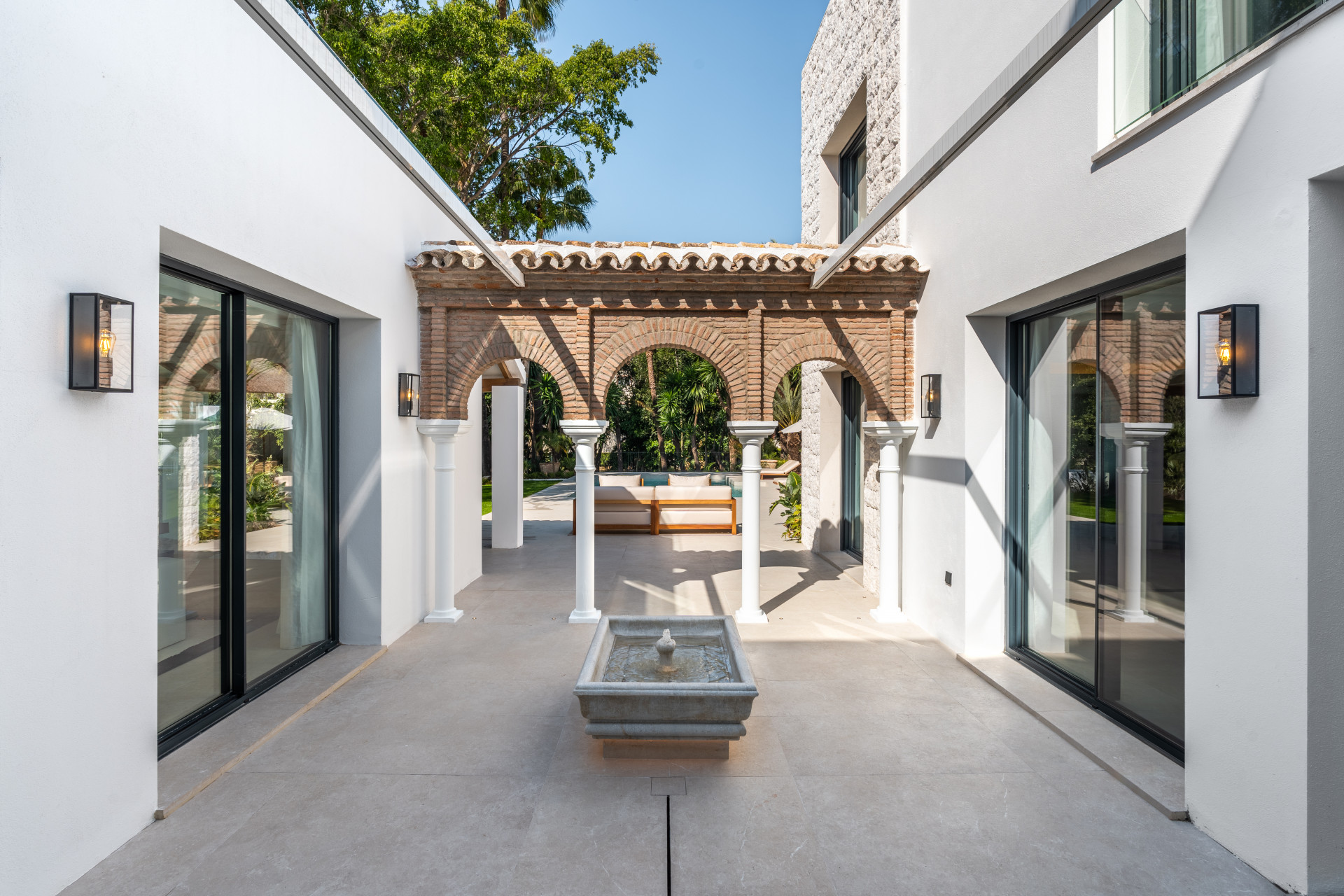 Contemporary five bedroom home with Southwest-facing views in Las Brisas, Nueva Andalucía.