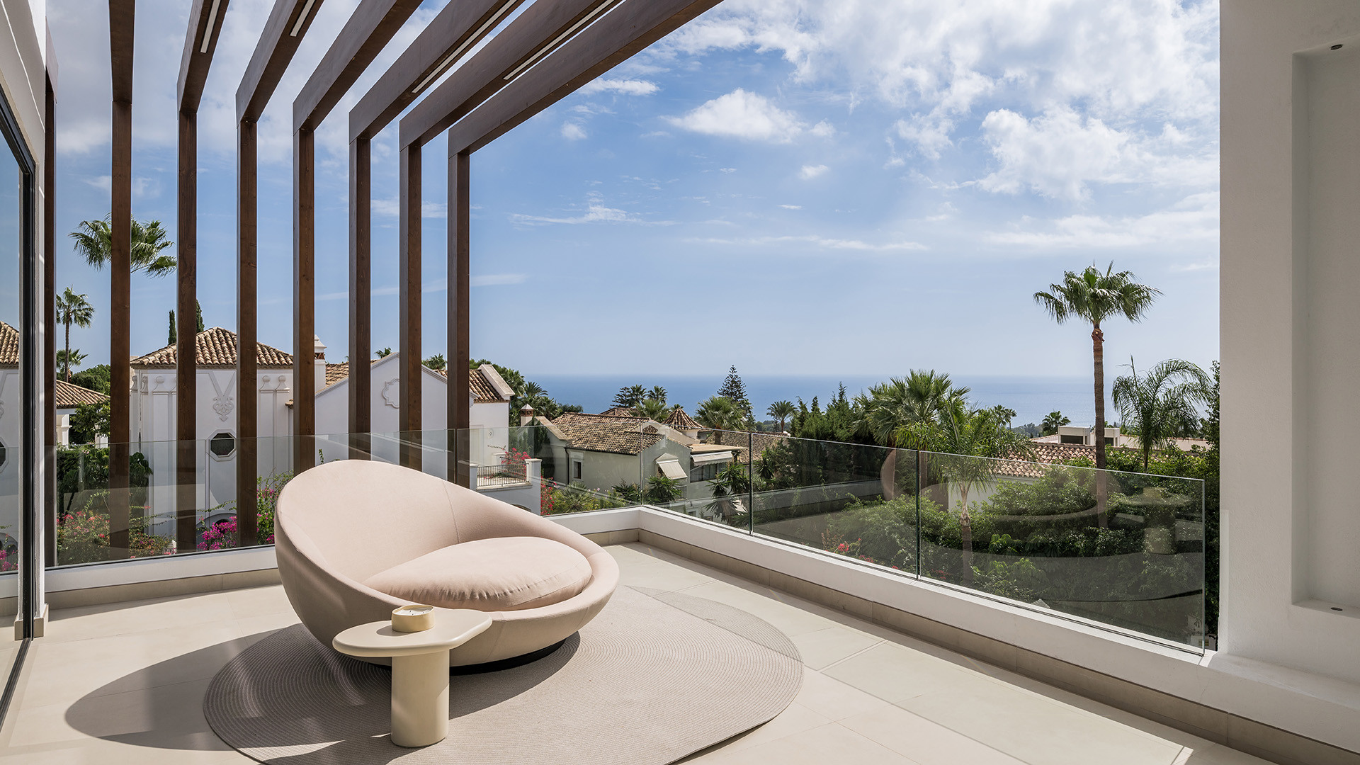 Contemporary Five Bedroom Residence with Panoramic Mediterranean Views in the exclusive area of Sierra Blanca, Marbella