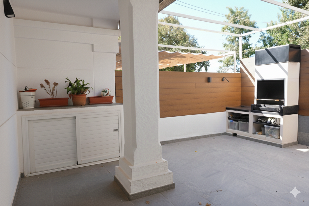 Spacious and charming four-bedroom Andalusian townhouse located in the gated community of Sierramar, Marbella