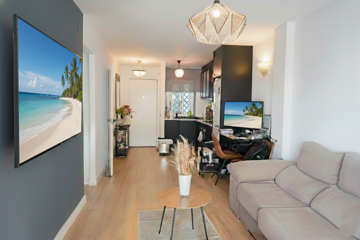 Bright south facing, recently renovated two bedroom apartment located in the beachside community of Artola Baja, Marbella