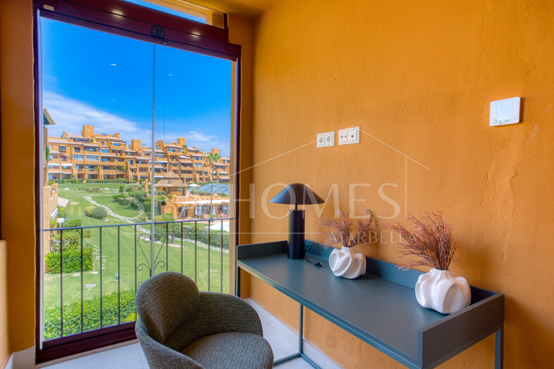 Beautiful beach front, south facing four bedroom apartment located in Los Granados del Mar on the New Golden Mile