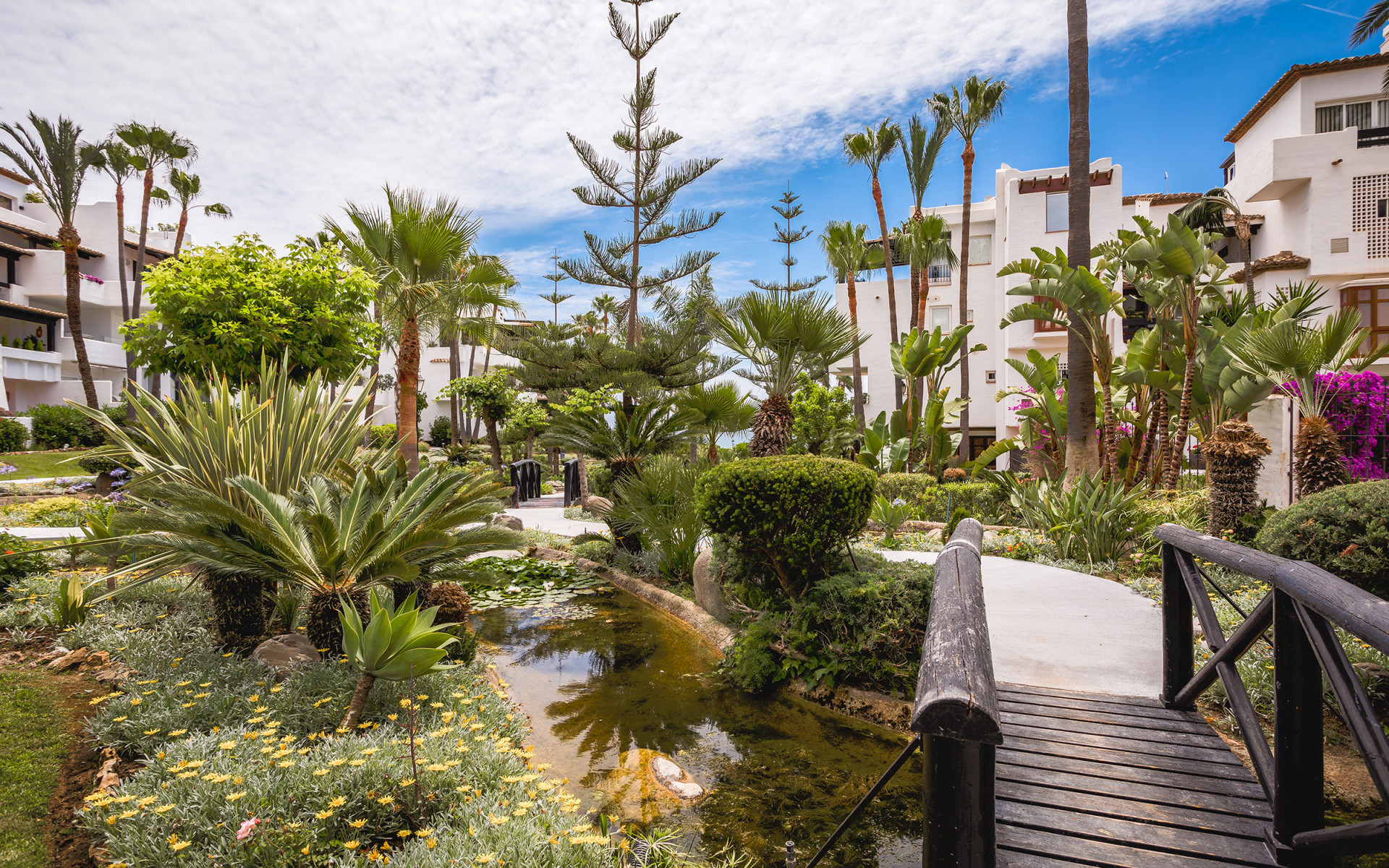 Stunning Southwest-Facing Three Bedroom Apartment lLocated in  Marina Puente Romano’s Exclusive Japanese Gardens