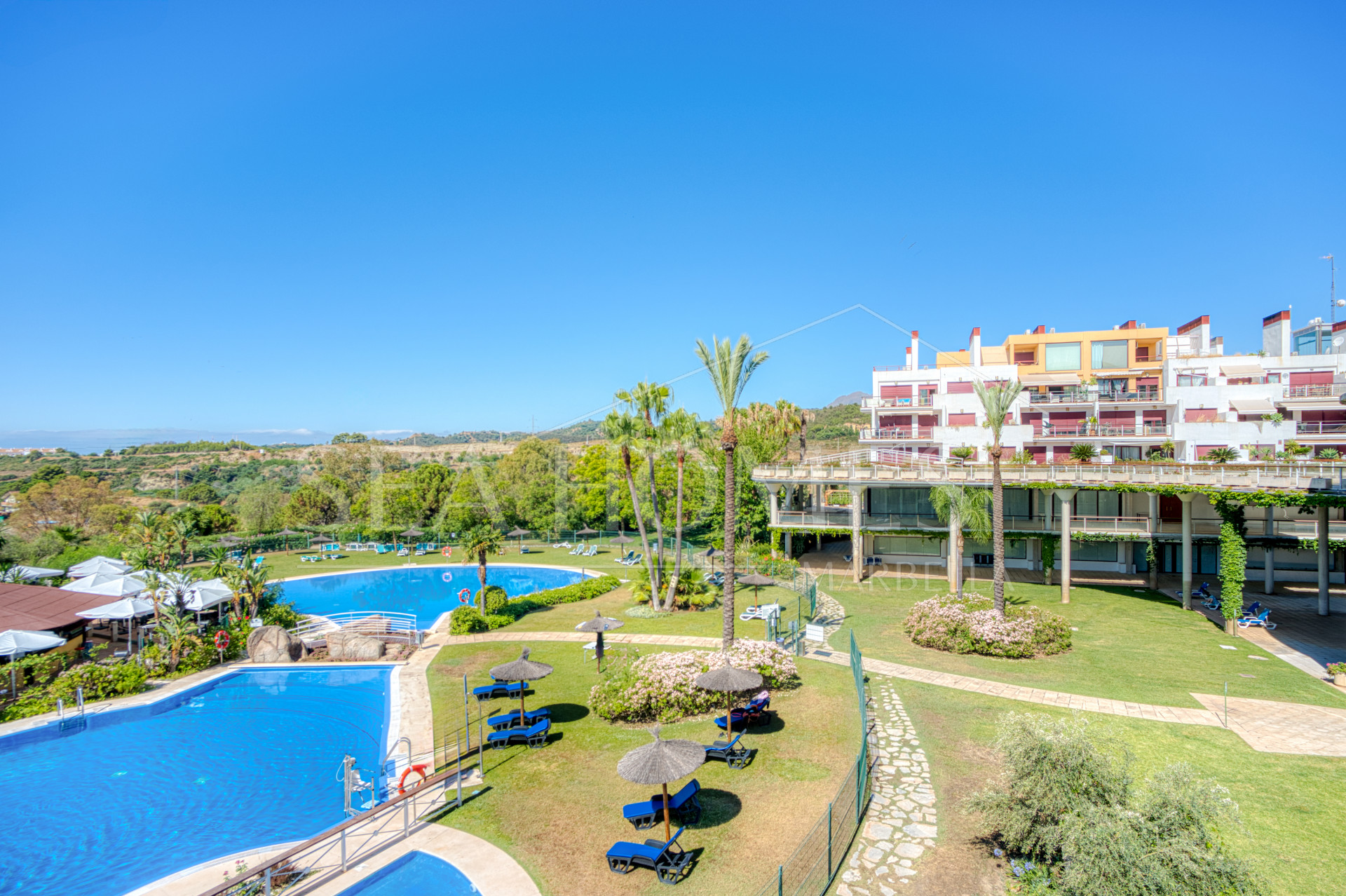 Charming east facing, three bedroom duplex penthouse located in the gated community Parque Botanico, Estepona