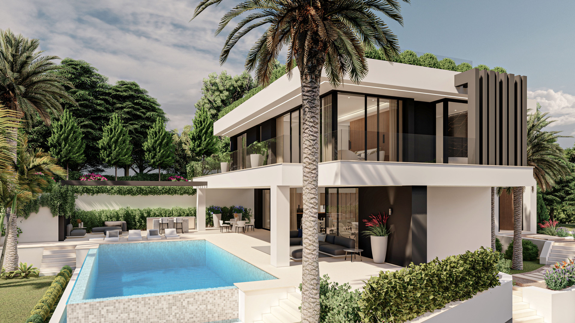 Brand new luxury six bedroom Villa located on the Golden Mile, Marbella.