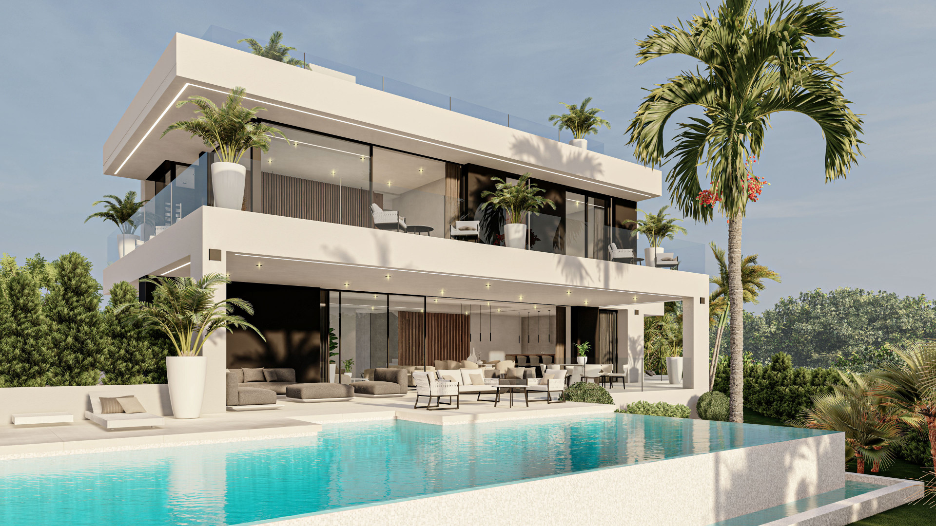 Luxury brand new six bedroom Villa located in a prime location of the Golden Mile, Marbella.