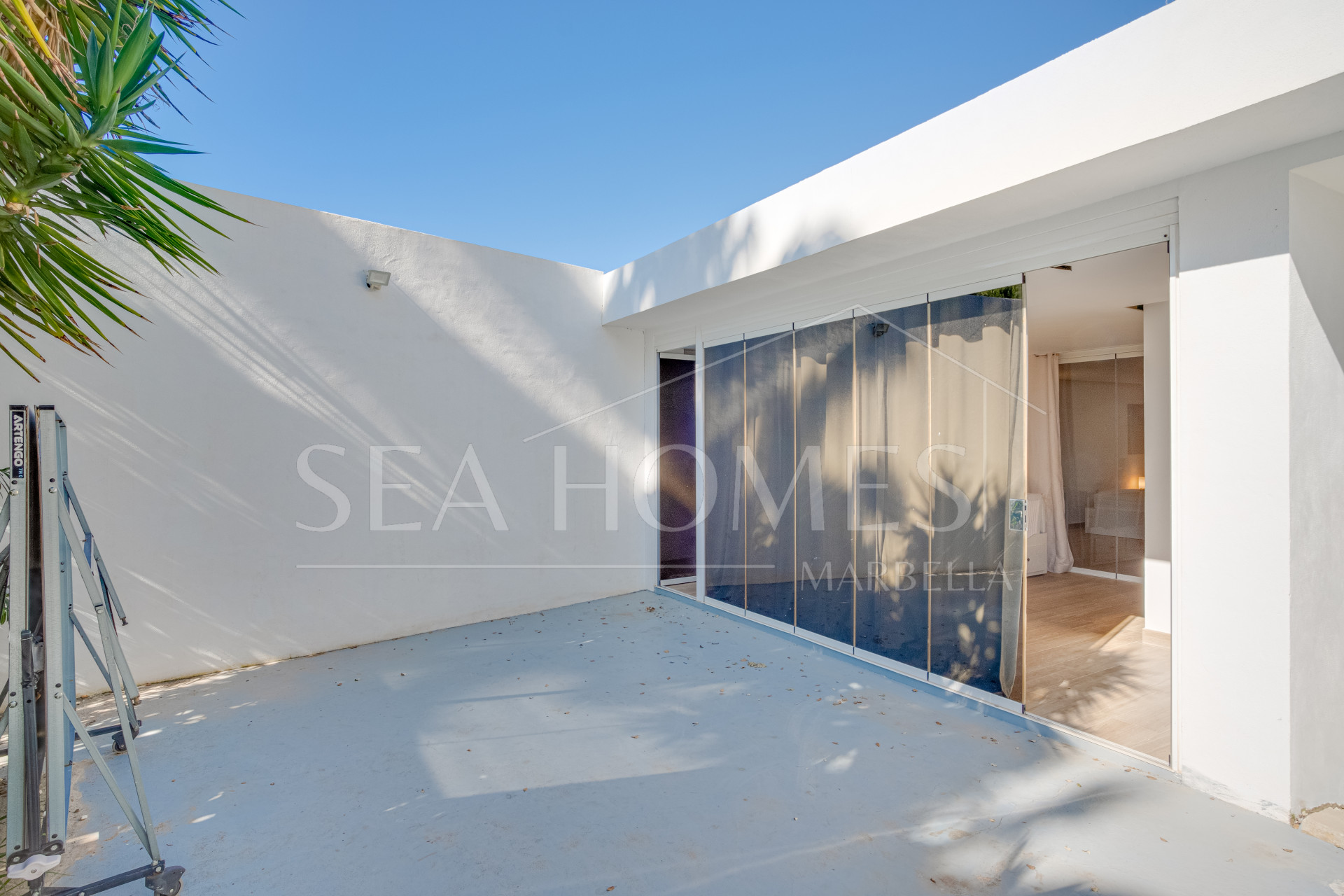 Unique eight bedroom south facing villa, in a tranquil area of Elviria, Marbella boasting sea views