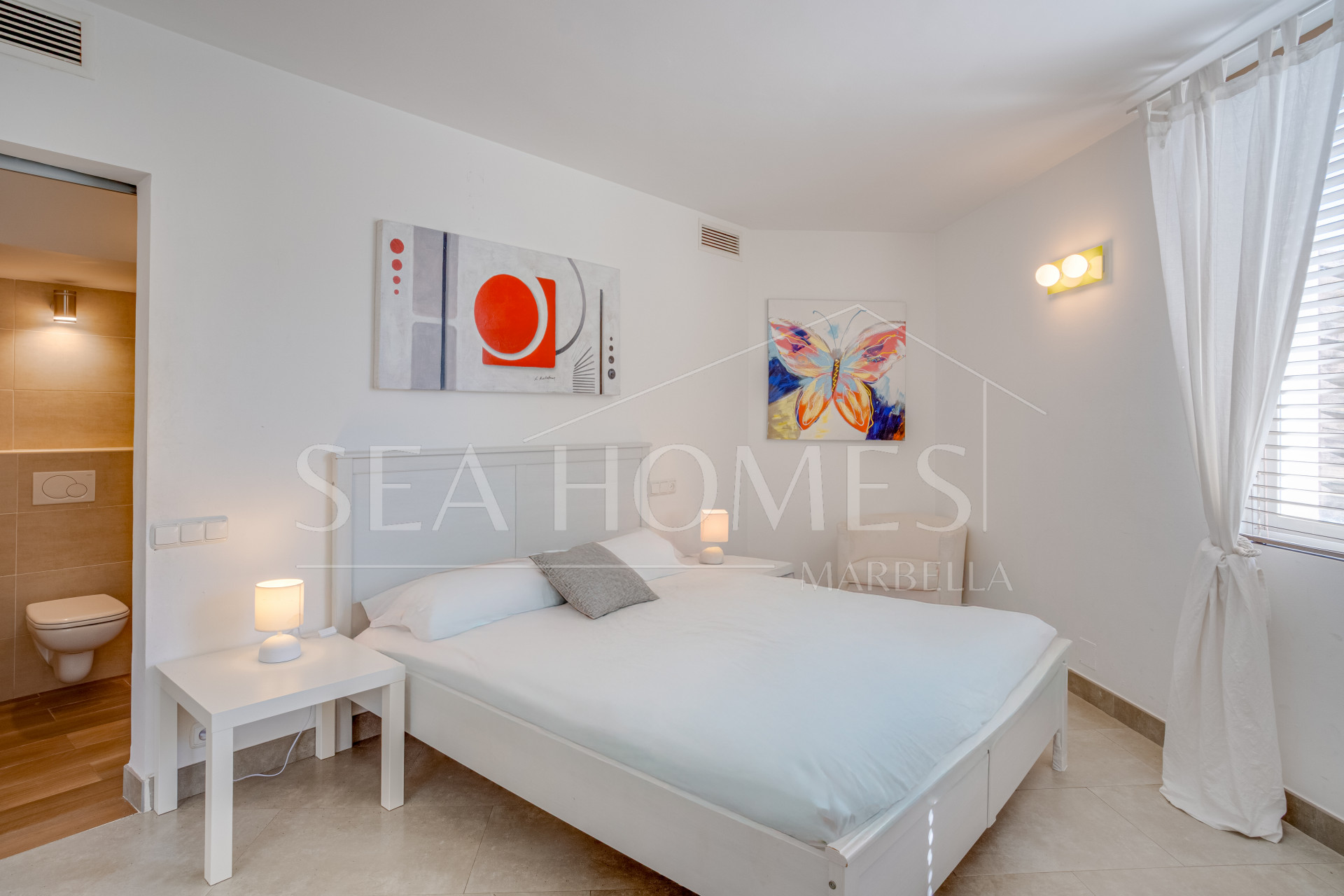 Unique eight bedroom south facing villa, in a tranquil area of Elviria, Marbella boasting sea views