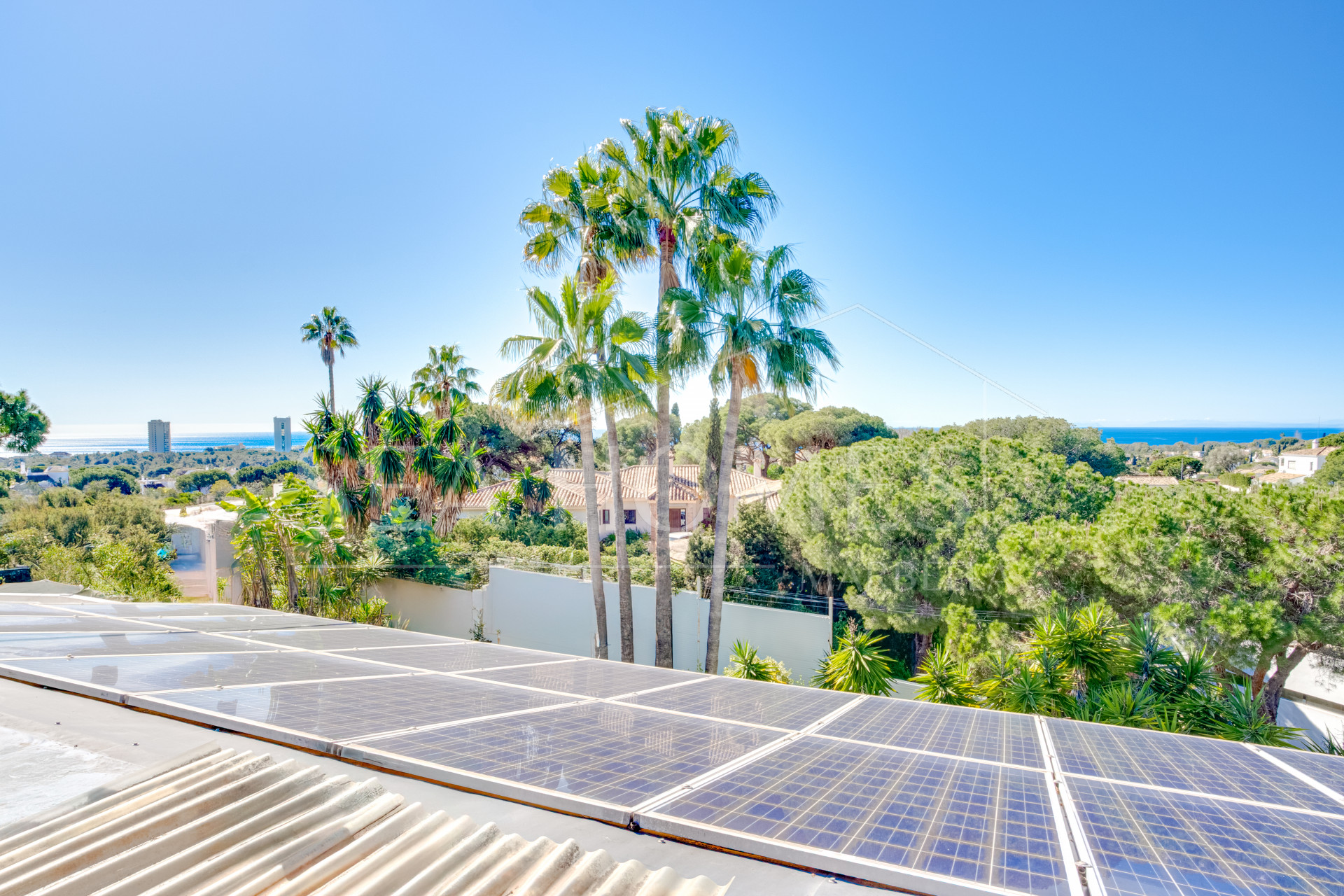 Unique eight bedroom south facing villa, in a tranquil area of Elviria, Marbella boasting sea views