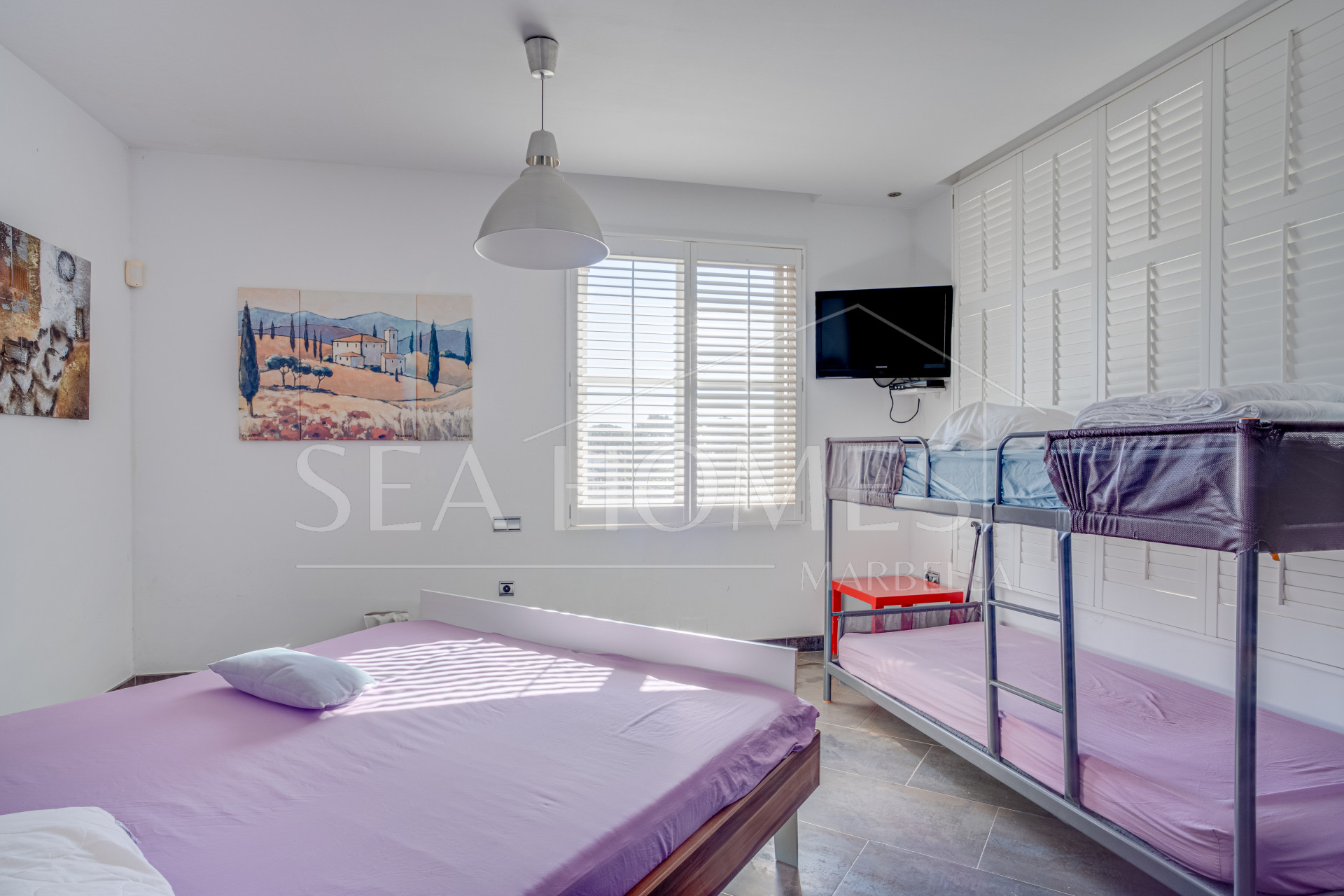 Unique eight bedroom south facing villa, in a tranquil area of Elviria, Marbella boasting sea views