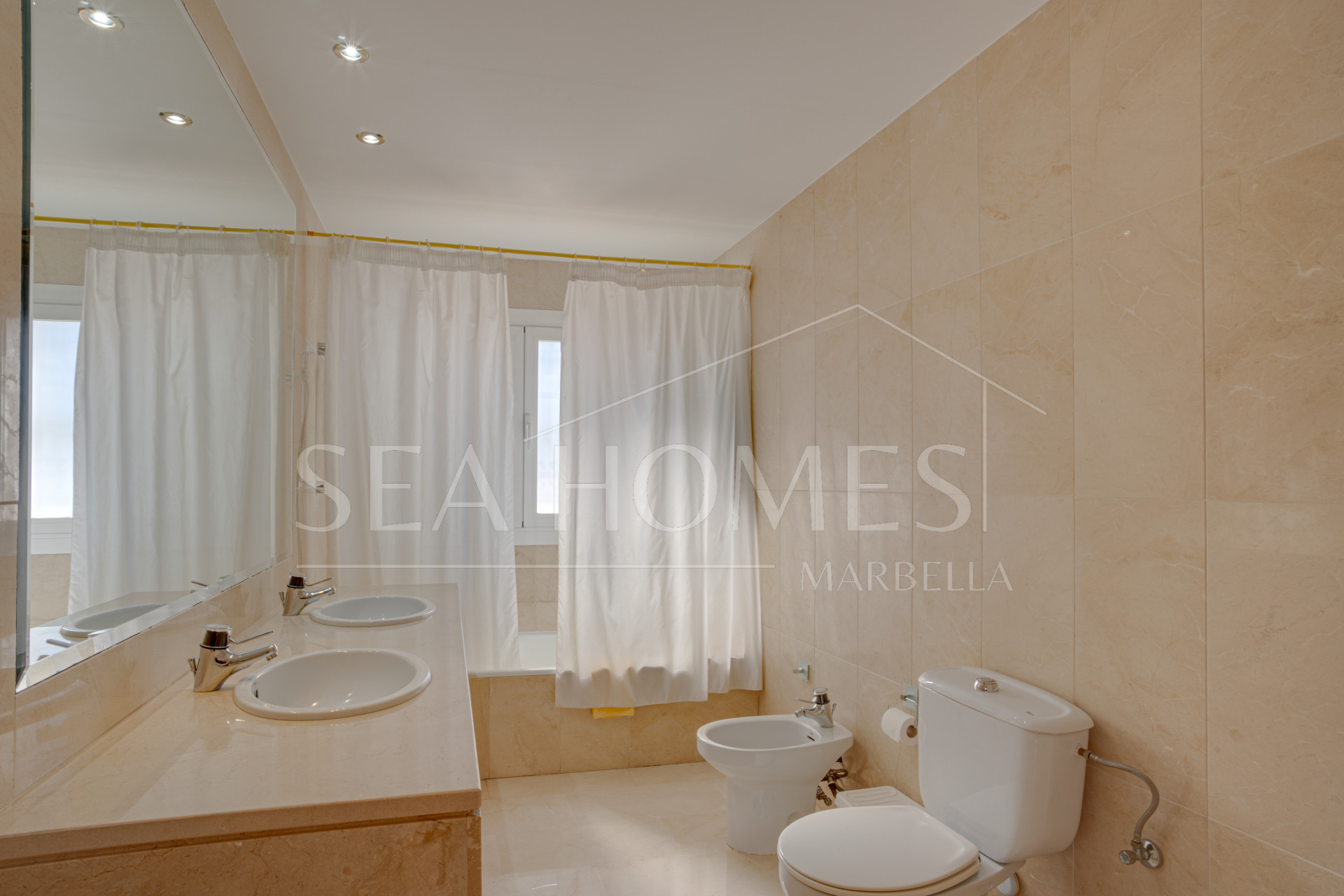 Spacious south facing six-bedroom villa in Marbella, with sea views