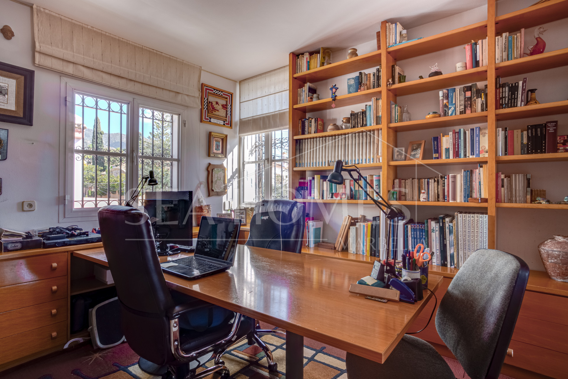 Spacious south facing six-bedroom villa in Marbella, with sea views