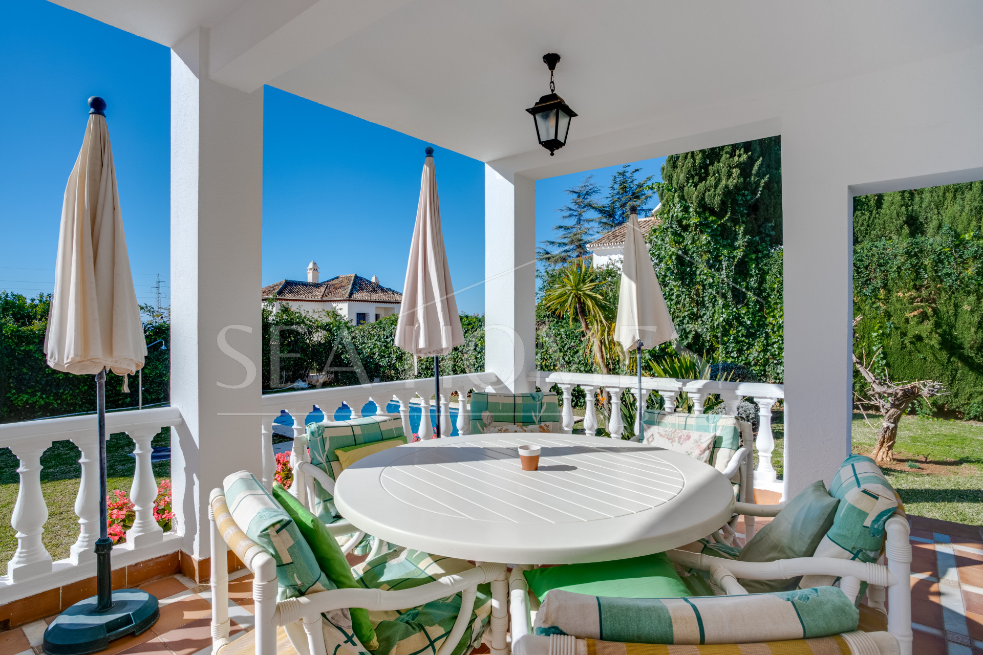 Spacious south facing six-bedroom villa in Marbella, with sea views