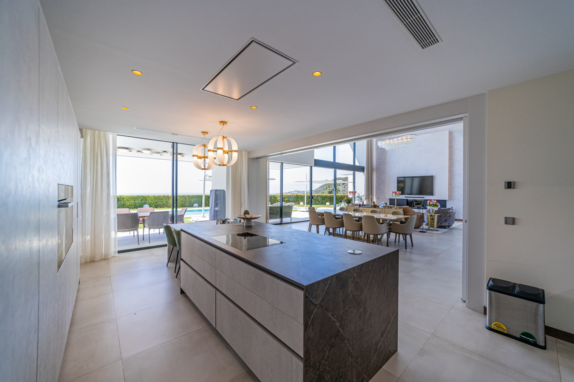 Stunning, front line golf, six bedroom villa located in Los Arqueros, Benahavis