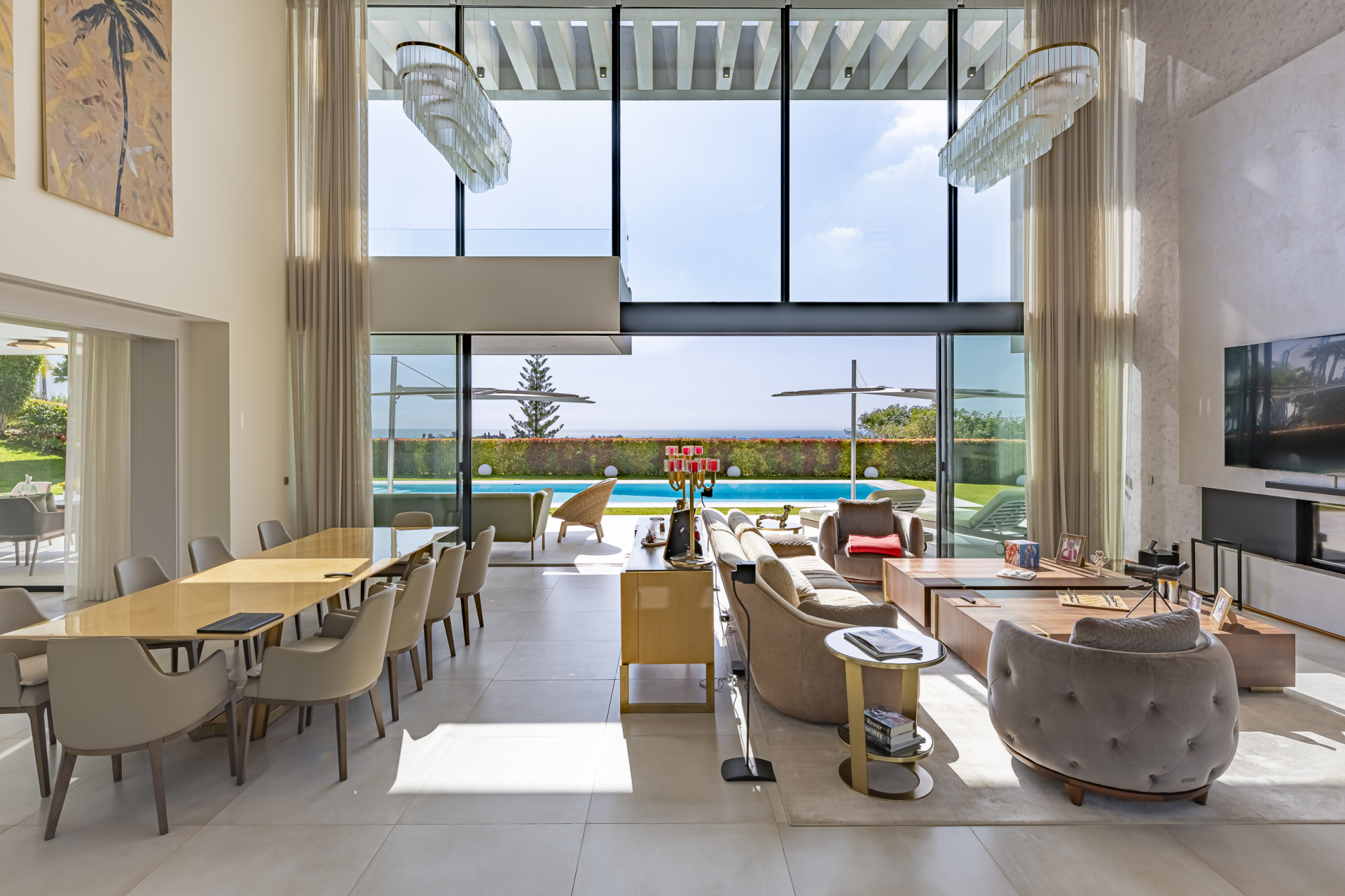 Stunning, front line golf, six bedroom villa located in Los Arqueros, Benahavis