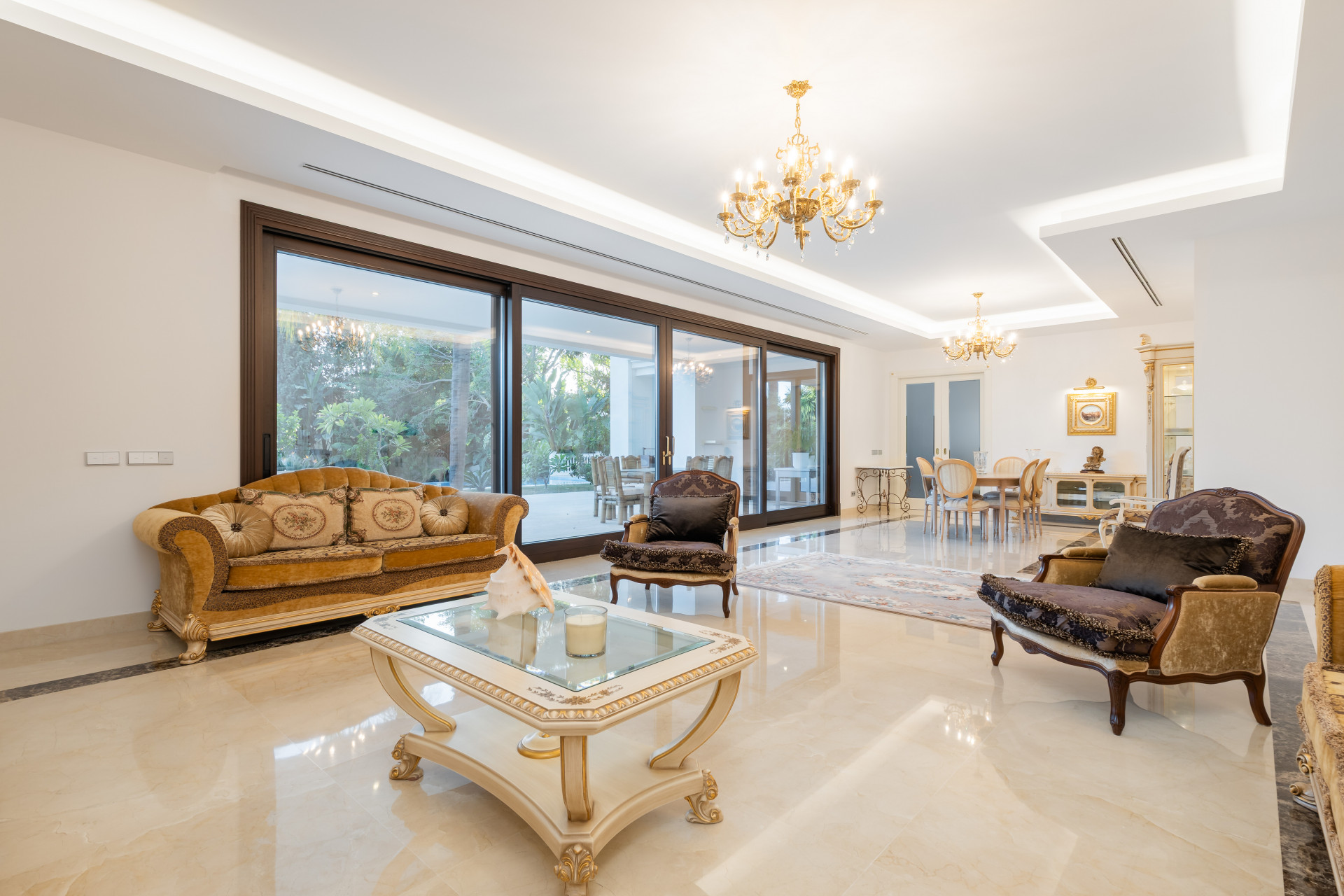 Exceptional, south facing seven bedroom villa, located beach side of Guadalmina Baja