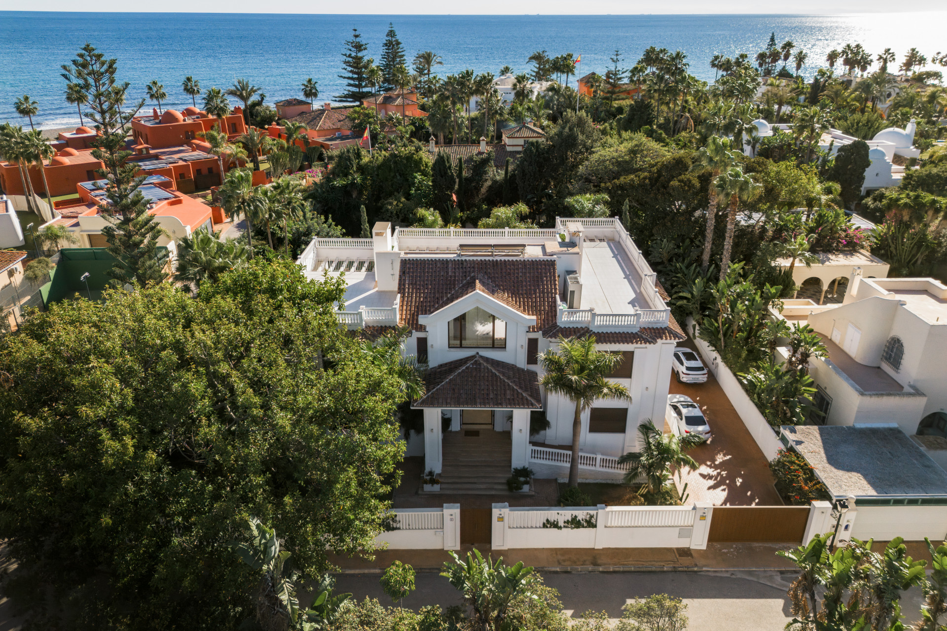 Exceptional, south facing seven bedroom villa, located beach side of Guadalmina Baja