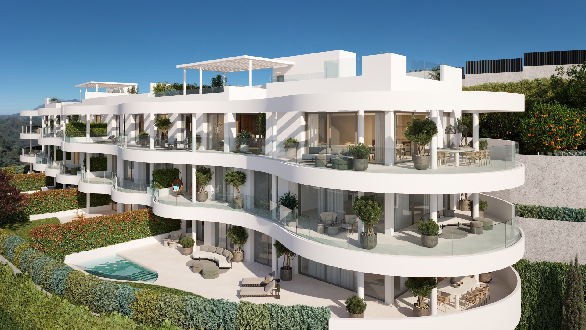 Exceptional three bedroom ground floor apartment in Benahavis.